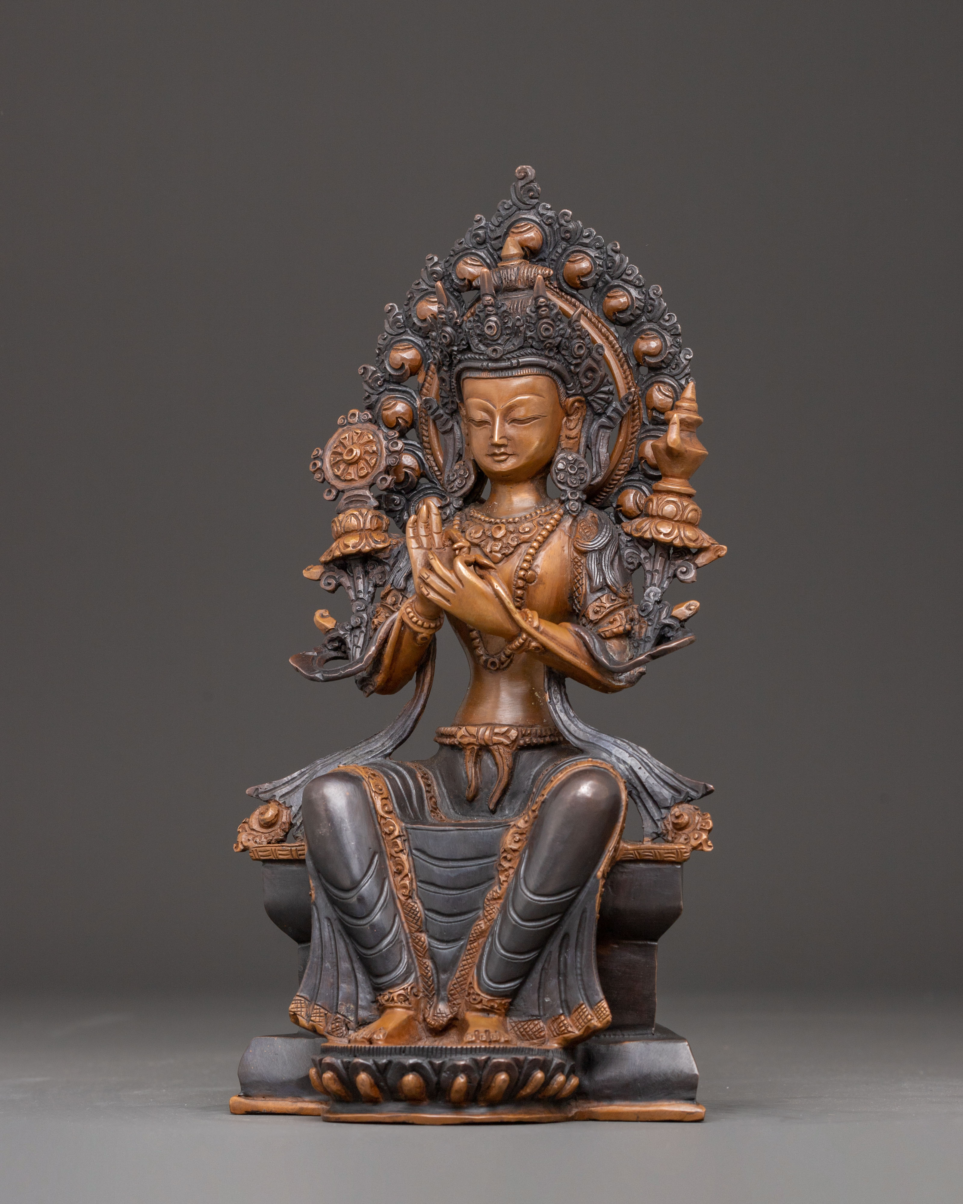 Handmade Maitreya Buddha Oxidized Statue | Symbol of Future Enlightenment