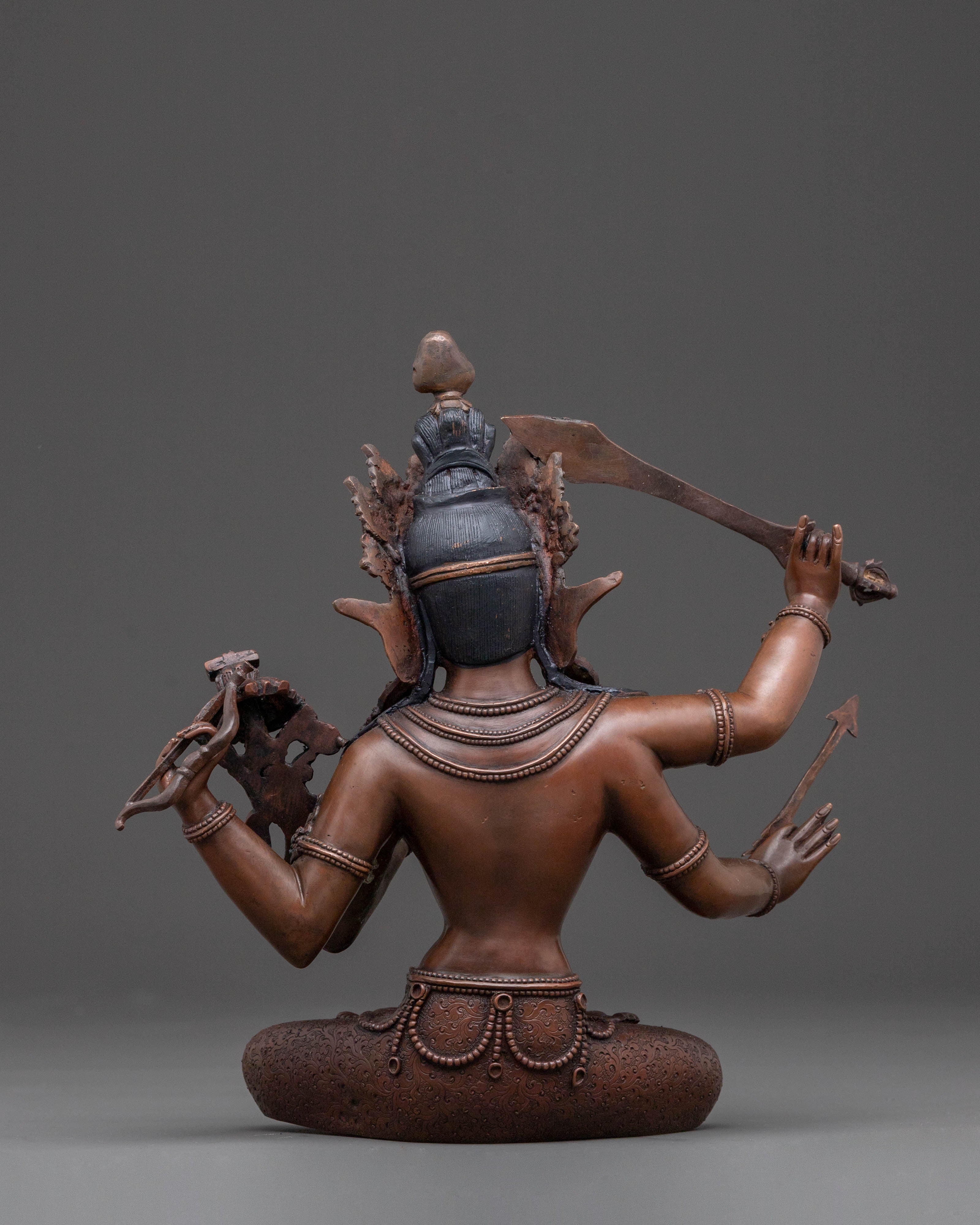 Maha Manjushri Sacred Statue – Oxidized Copper