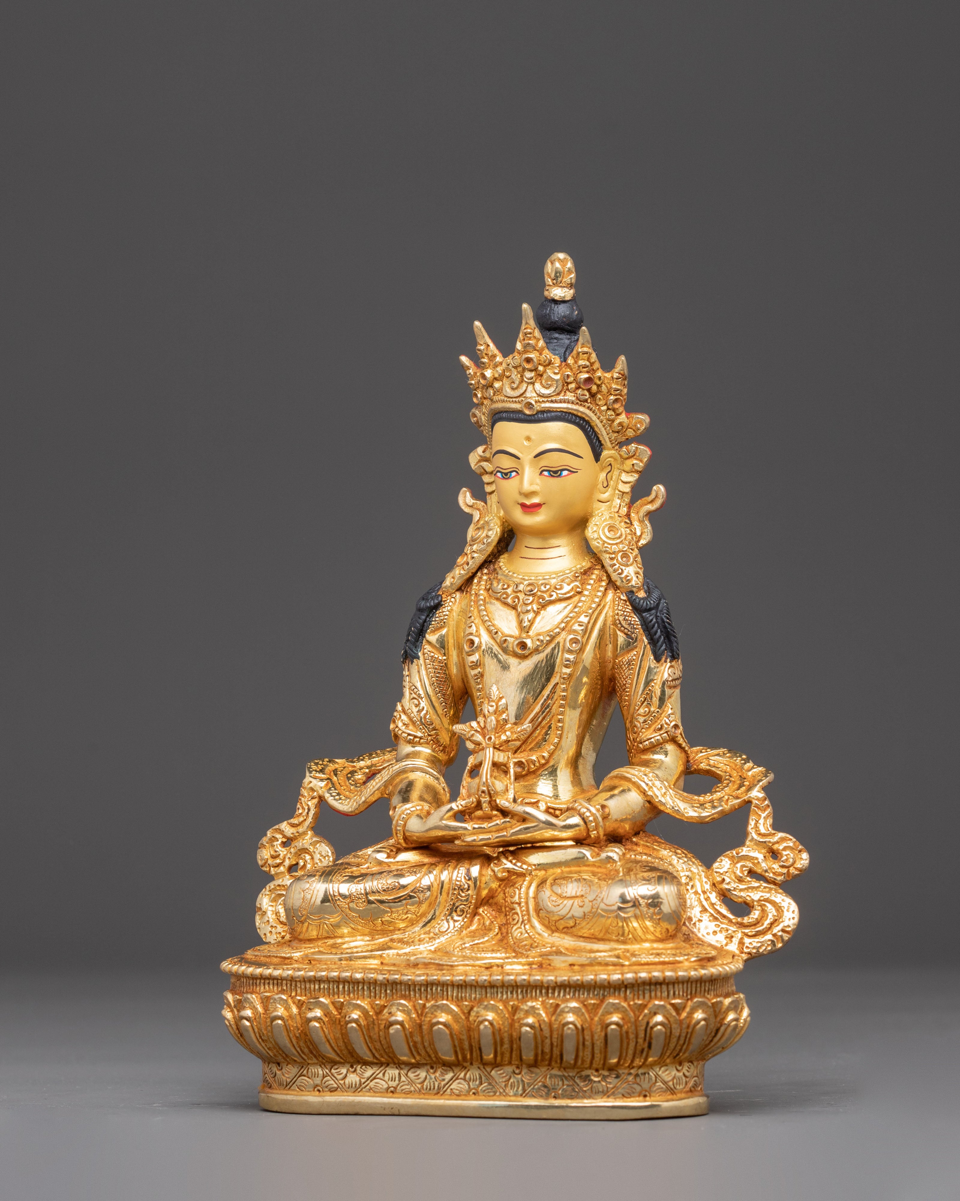 Handmade Sculpture of Long-Life Buddha Amitayus | Buddha of Infinite Life