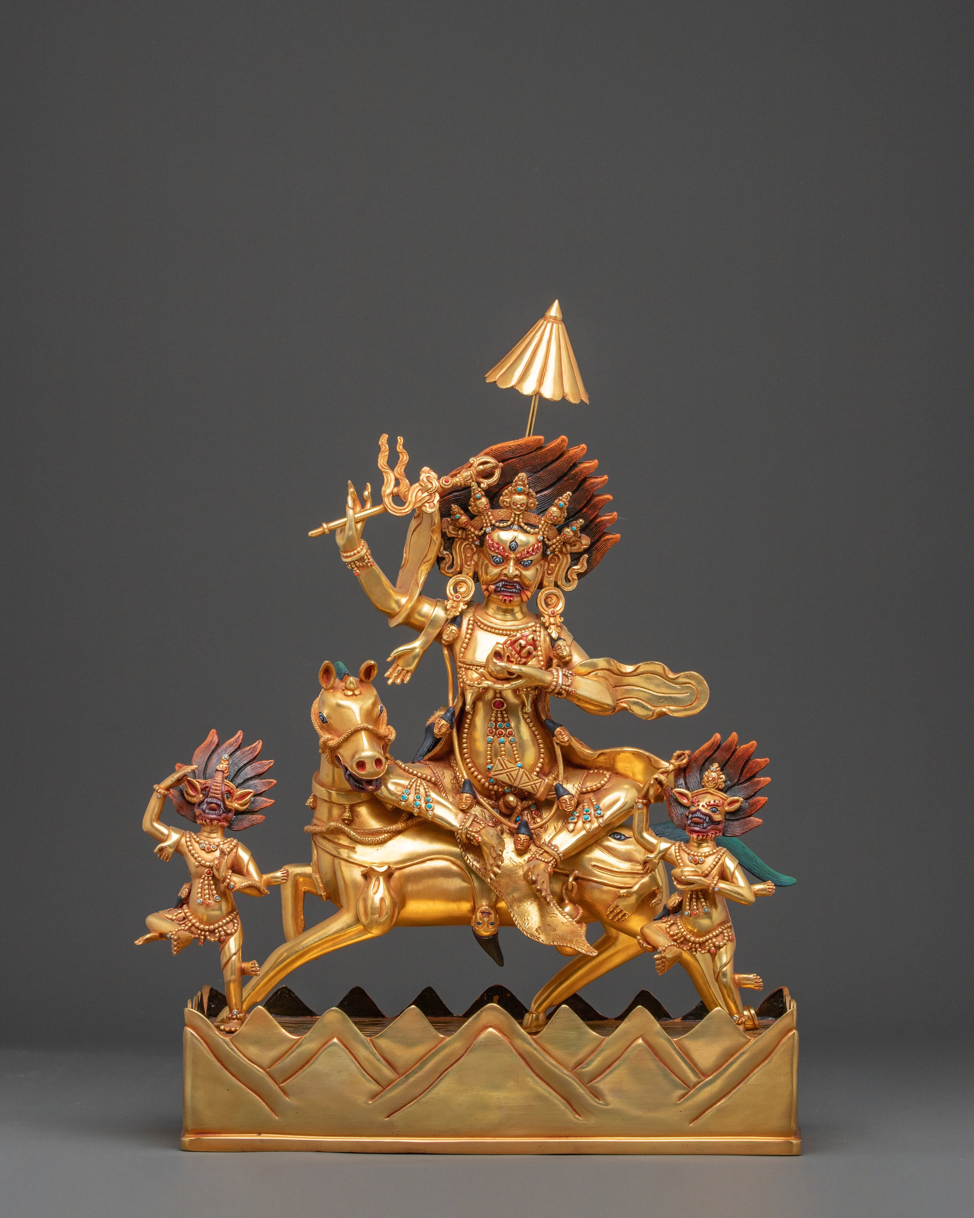 Palden Lhamo Golden Statue | Fierce Protector