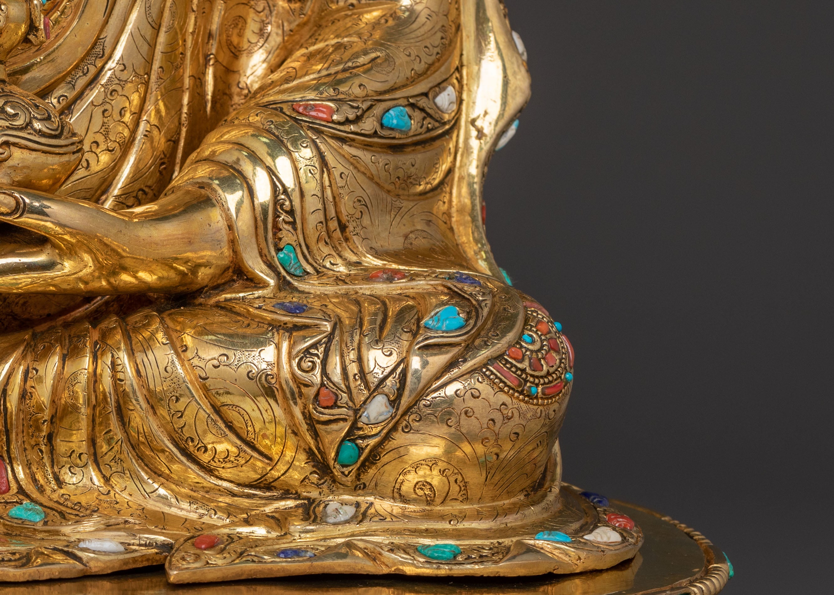 Sacred Enlightened Padmasambhava Guru Statue for Spiritual Altars