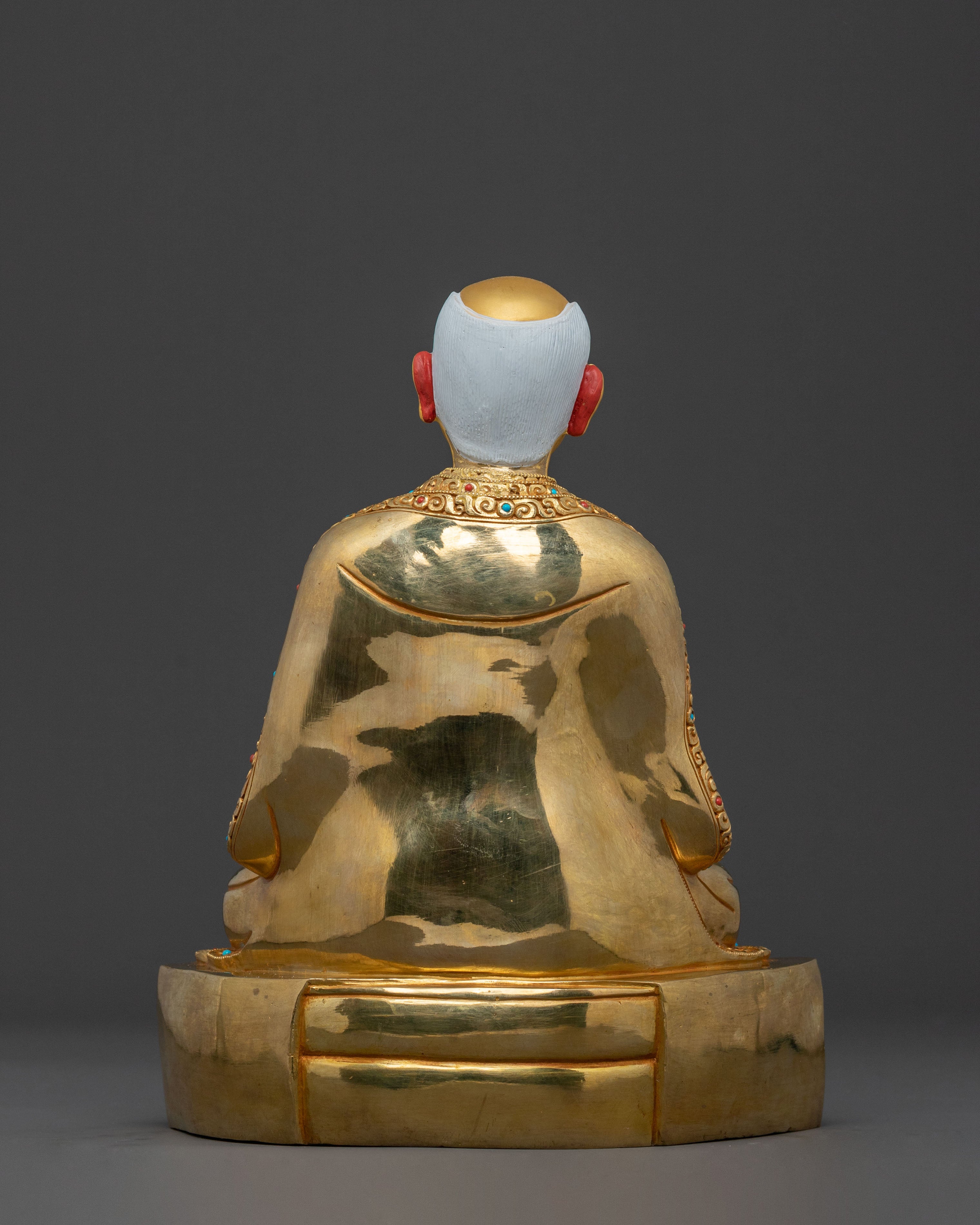 Shakya Master: 24K Gold Gilded Enlightenment Statue Set