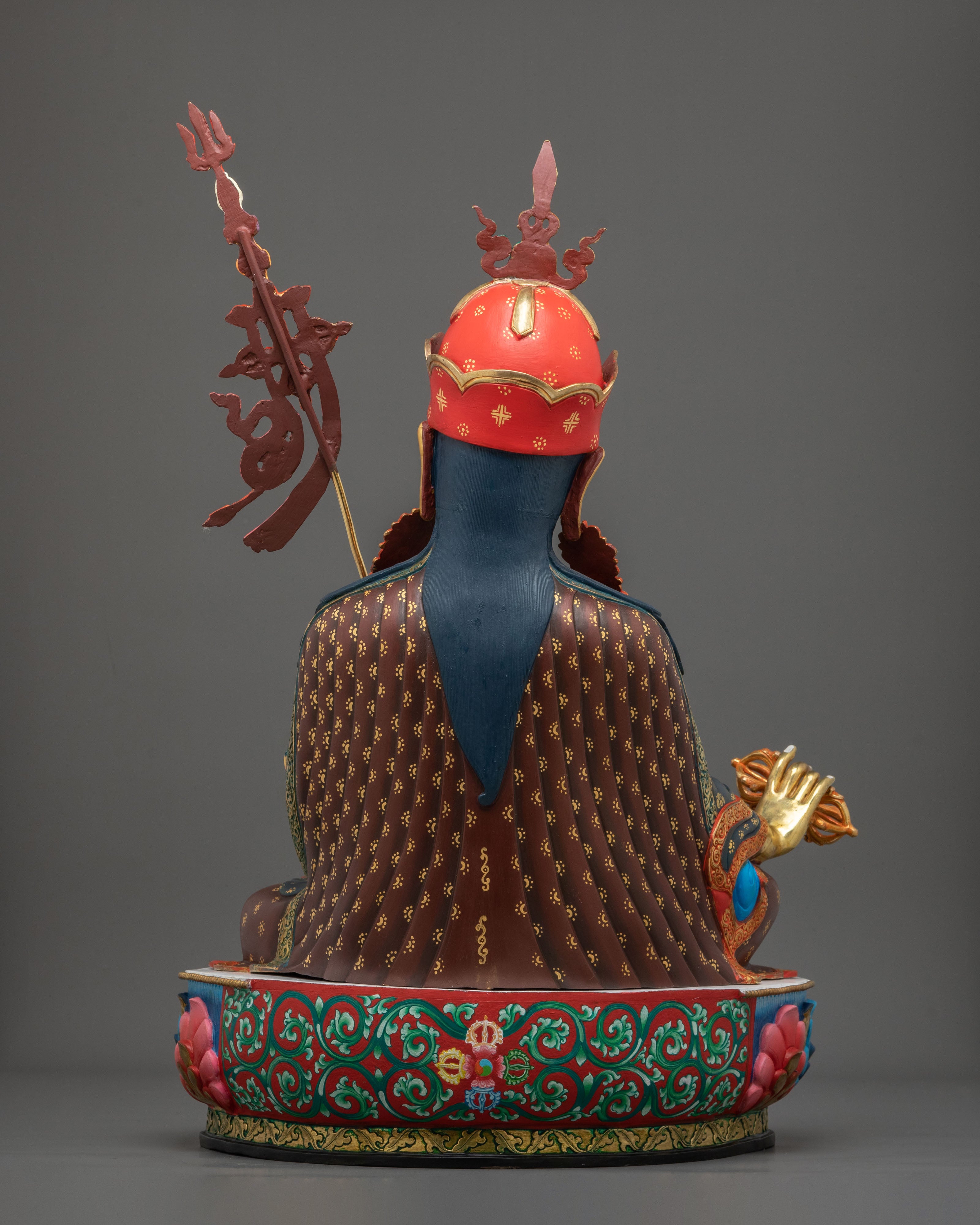 Guru Rinpoche Spiritual Figurine | Exquisite 24K Gilded Statue