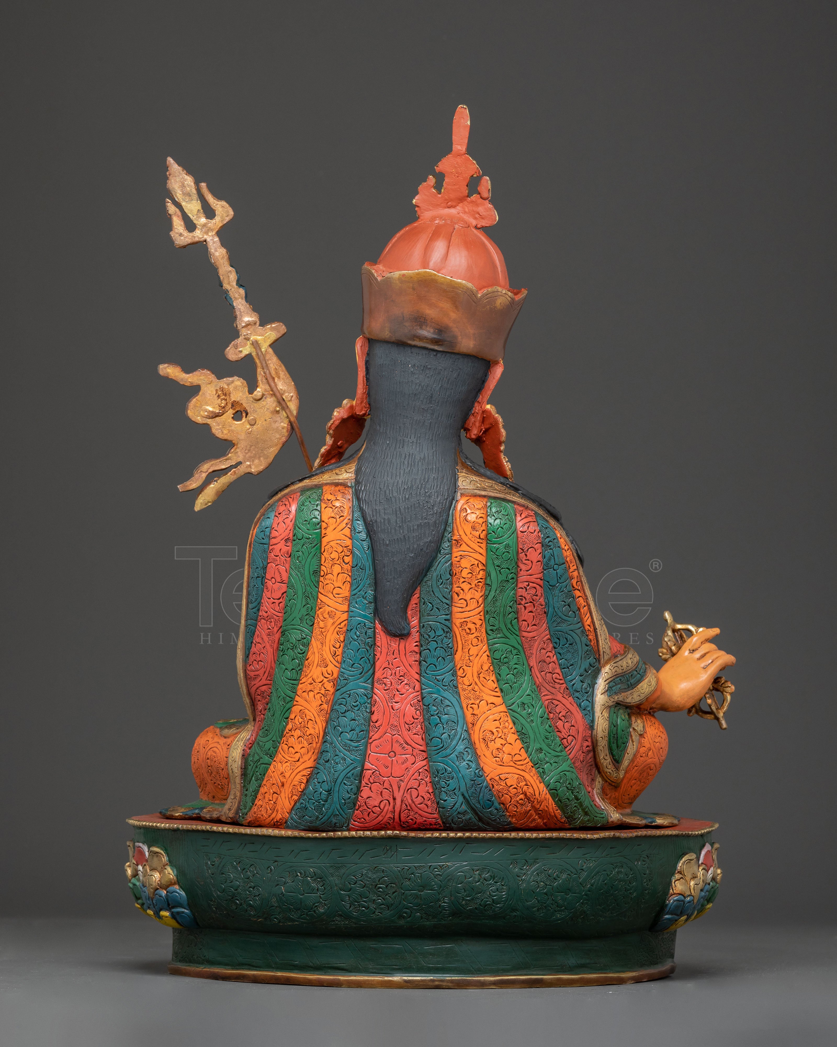 Vibrant Guru Rinpoche Statue | Guru Rinpoche Copper Sculpture