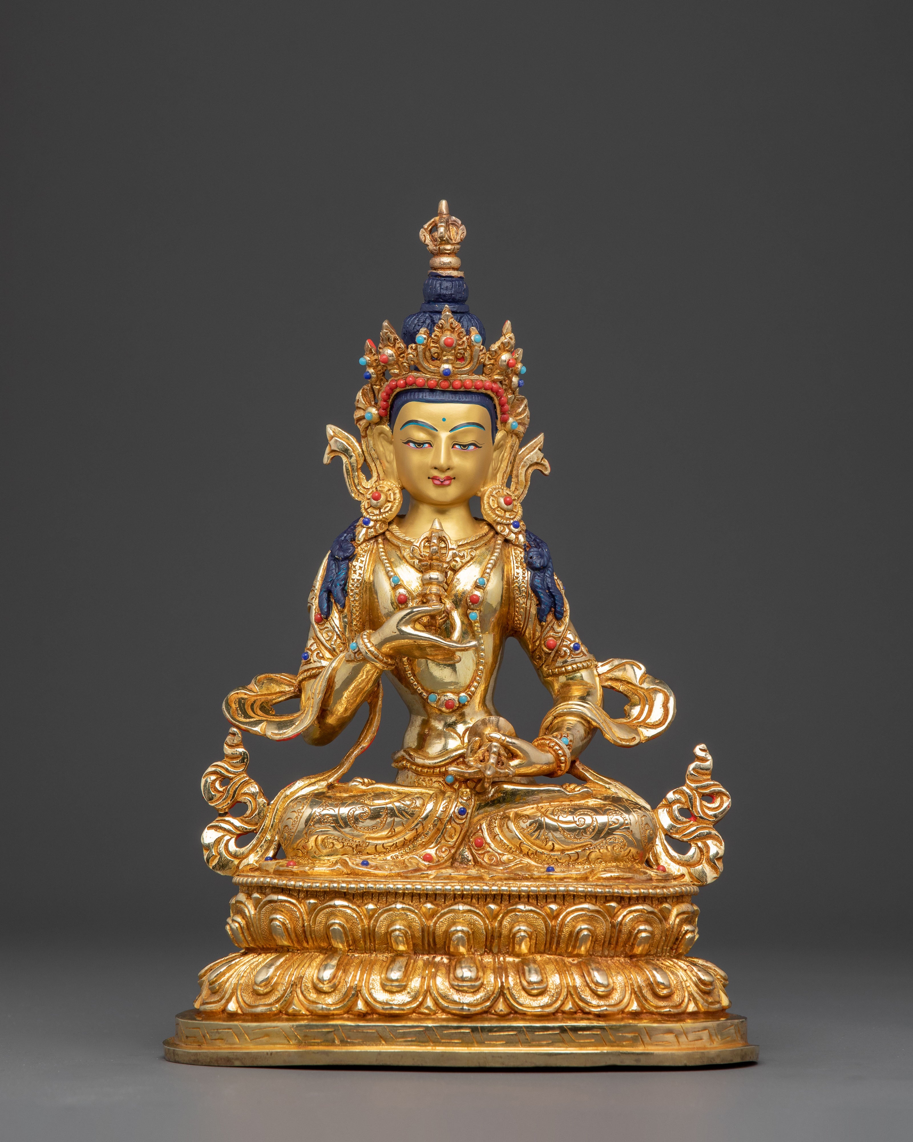 The Divine Vajrasattva Statue: Handcrafted Copper & Gold