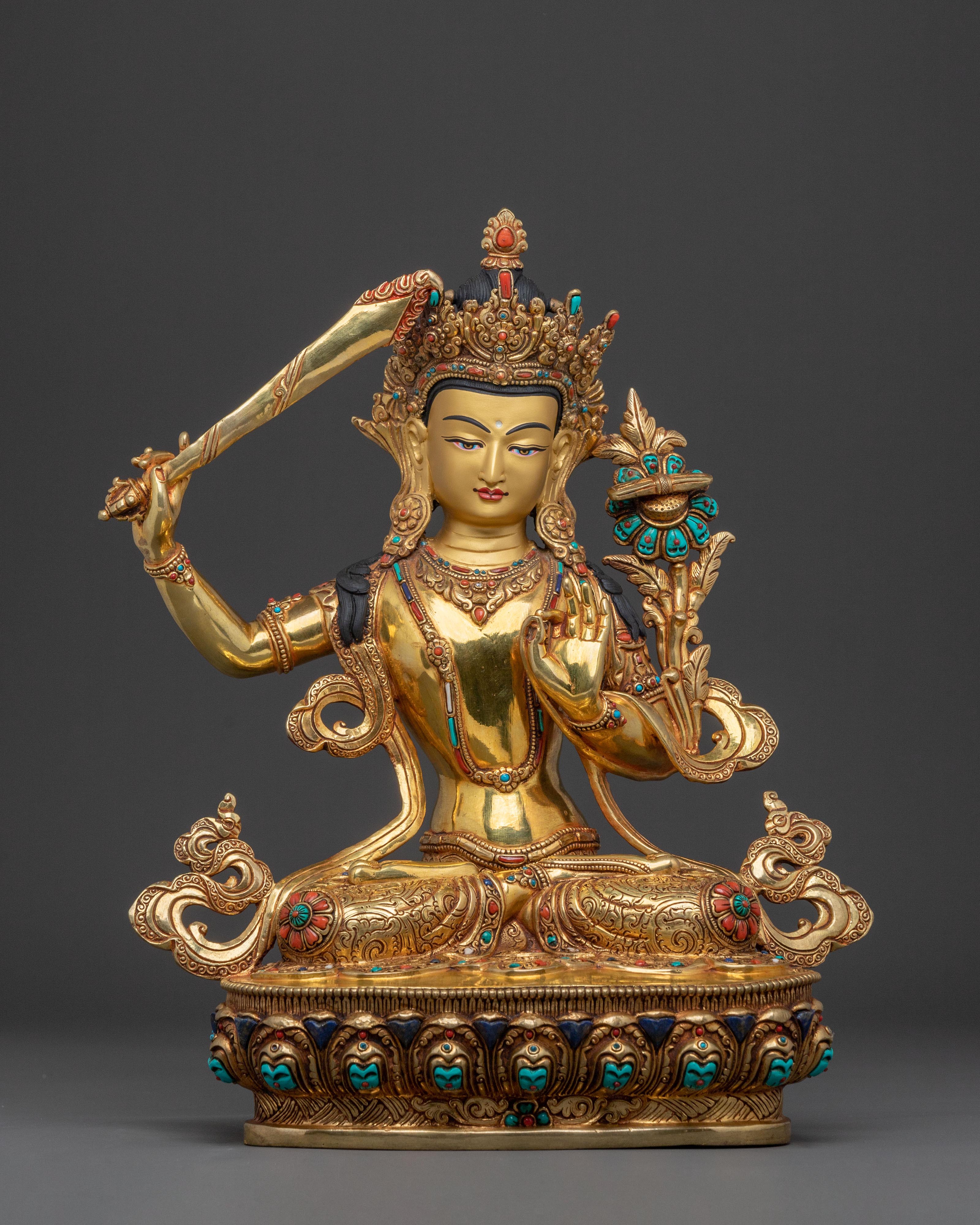 Manjushri Golden Statue