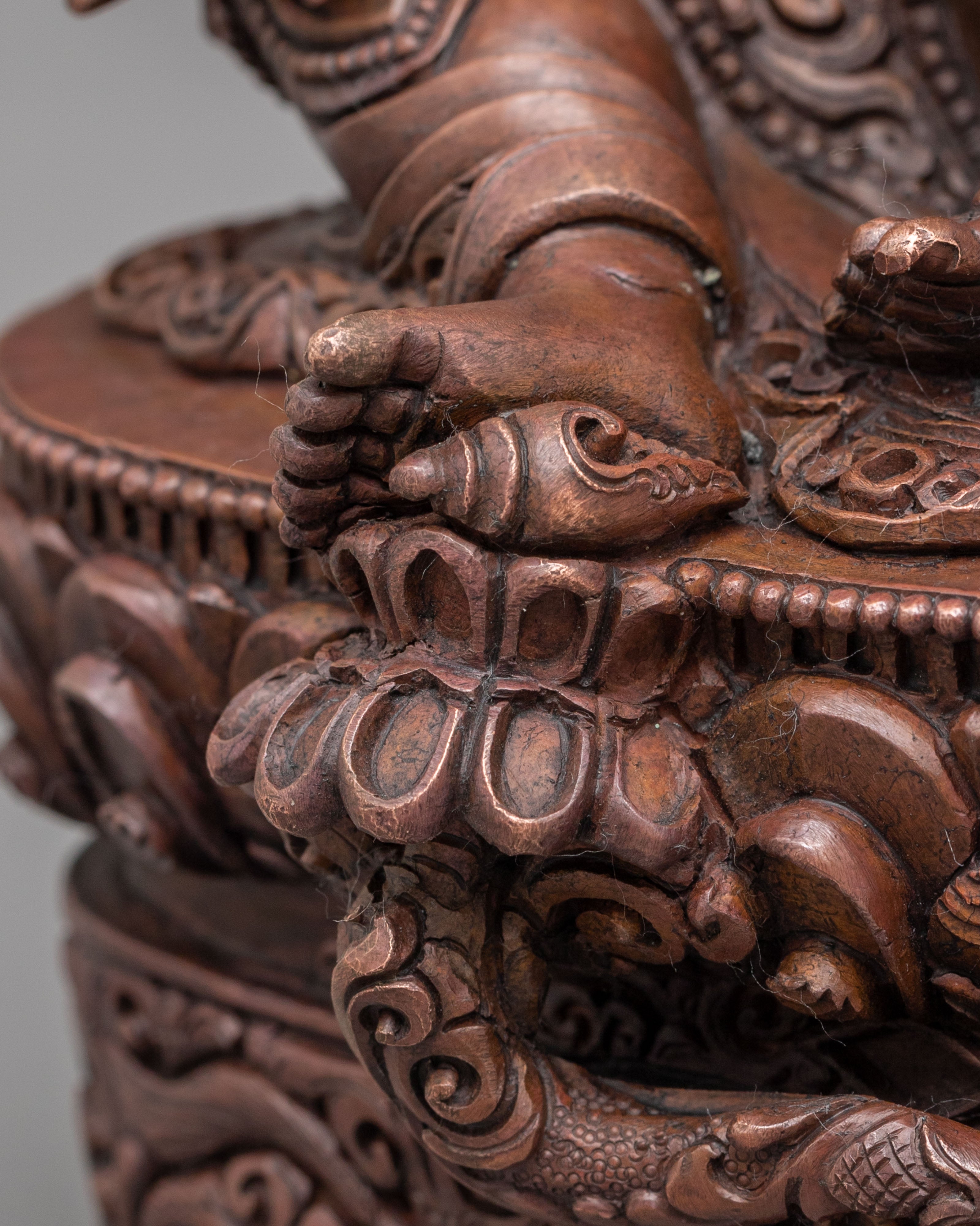Dzambhala Oxidized Statue | Buddhist God of Wealth