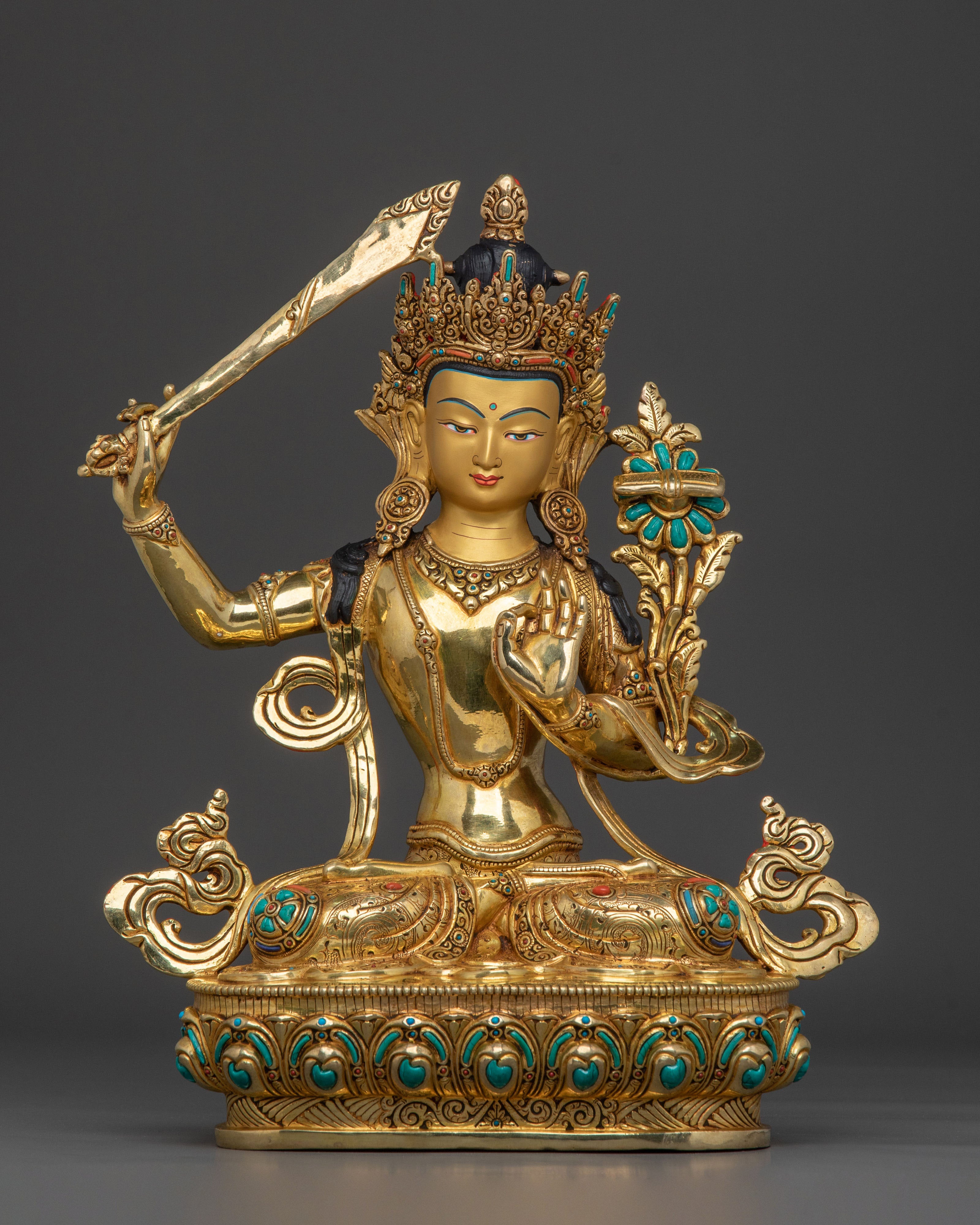 Handmade Six Bodhisattva Statue Set | 24K Gold Gilded Sacred Sculpture
