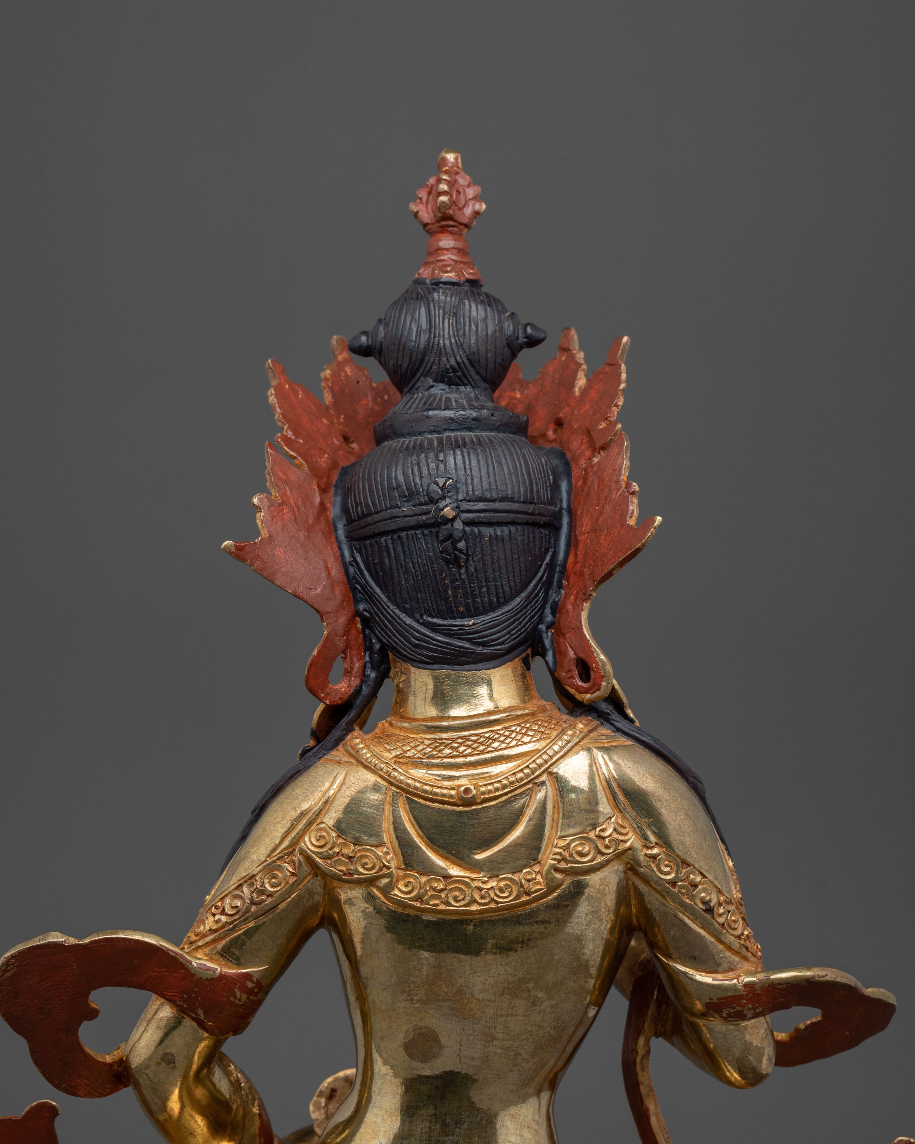 Tibetan Vajrasattva Meditation Statue | 24K Gold Gilded
