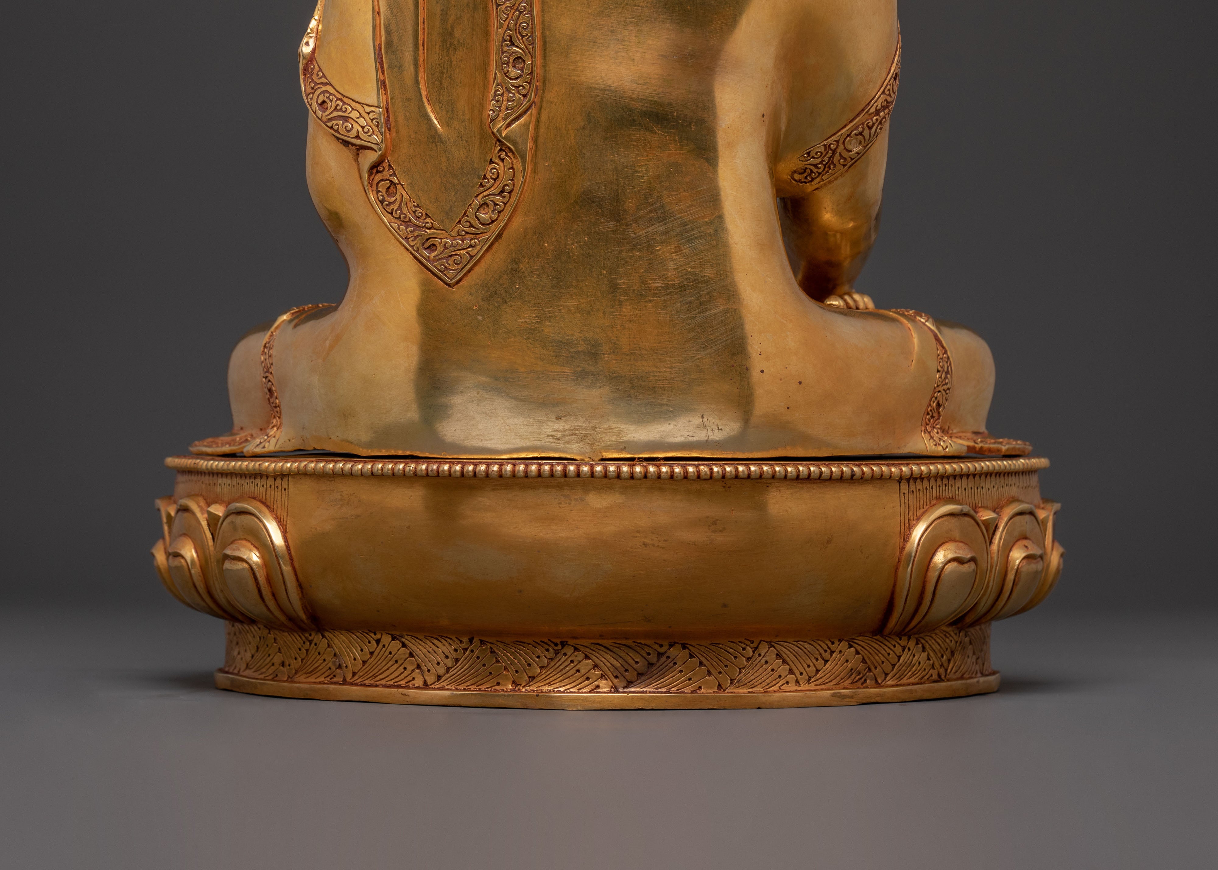Shakyamuni Buddha Statue | 24K Gold Gilded Figure