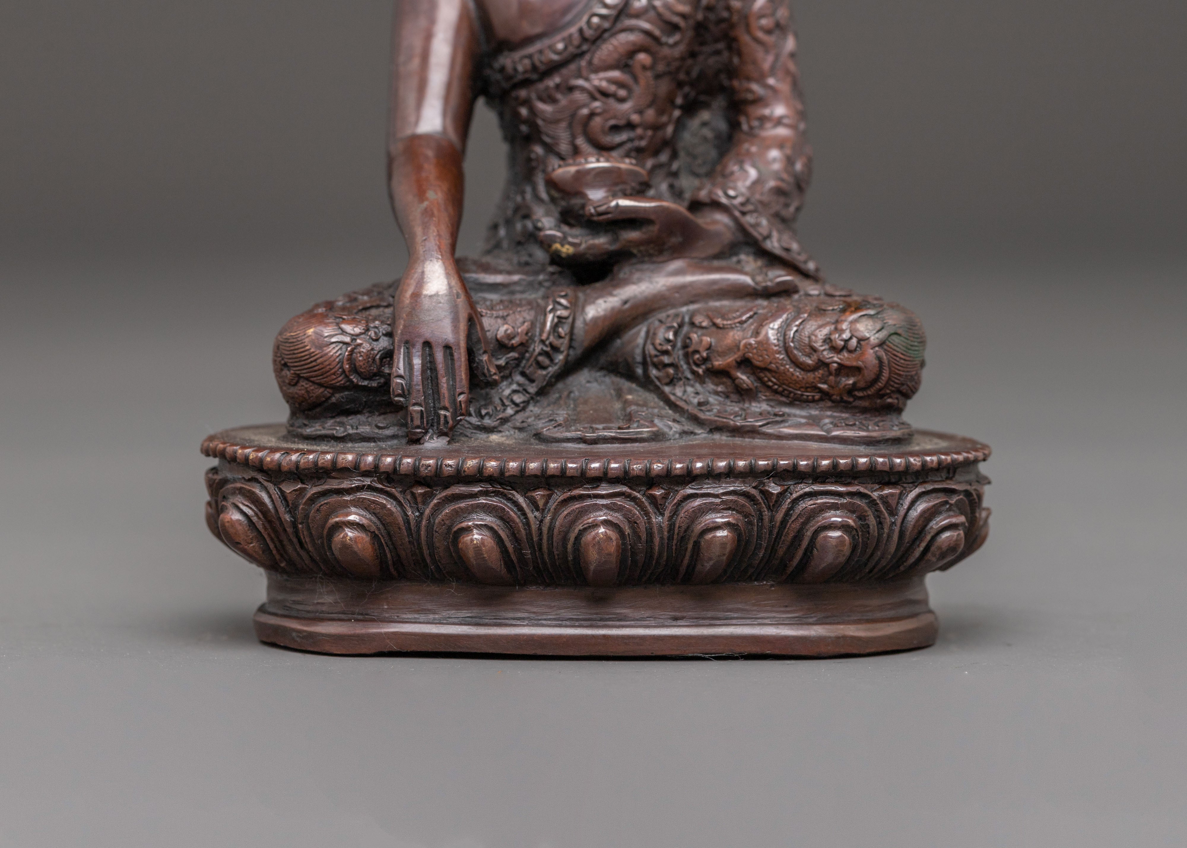 Handmade Oxidized Shakyamuni Buddha Statue | Historical Buddha