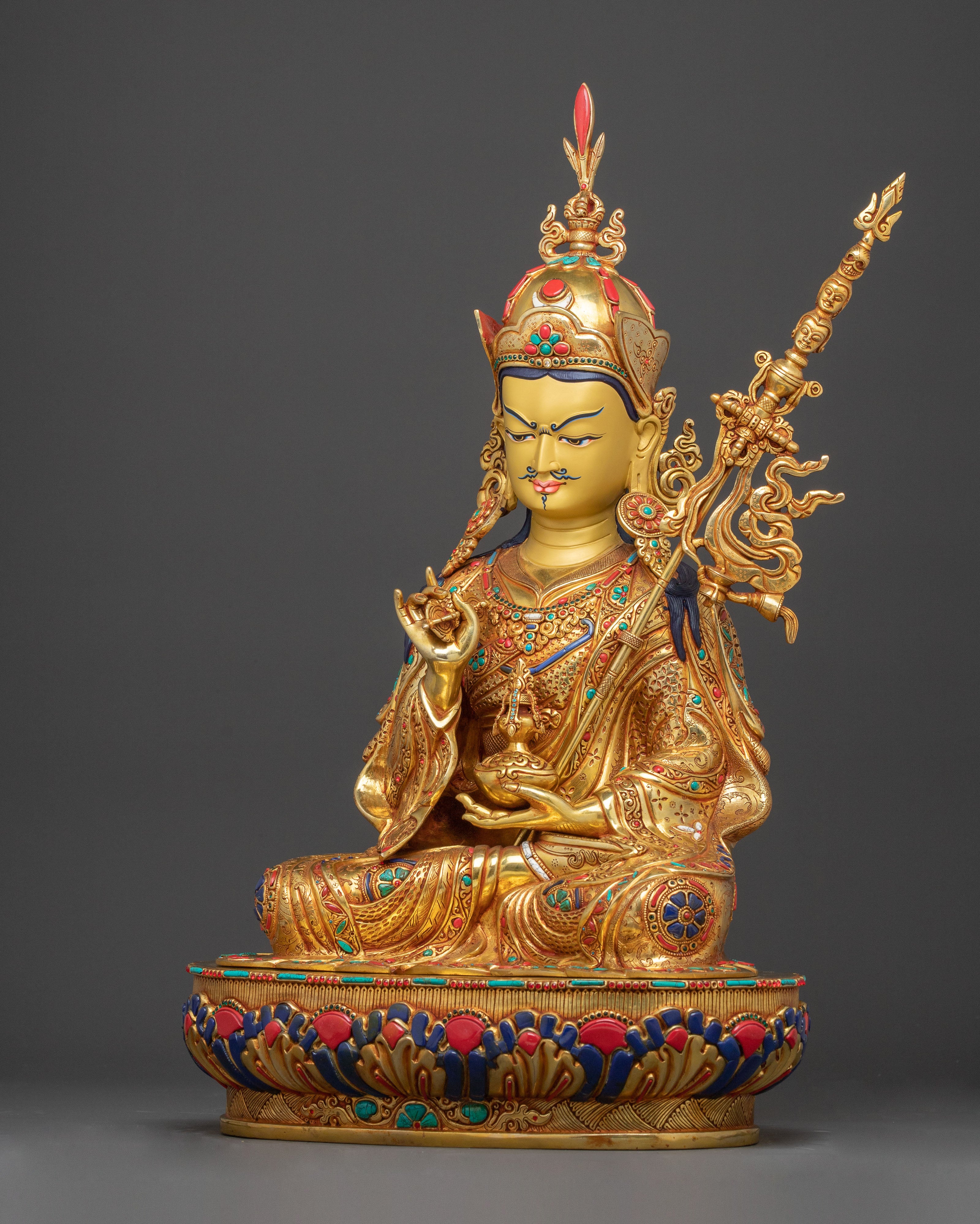 Tsokye Dorje Blessing Figurine | Hand-Gilded Copper Statue