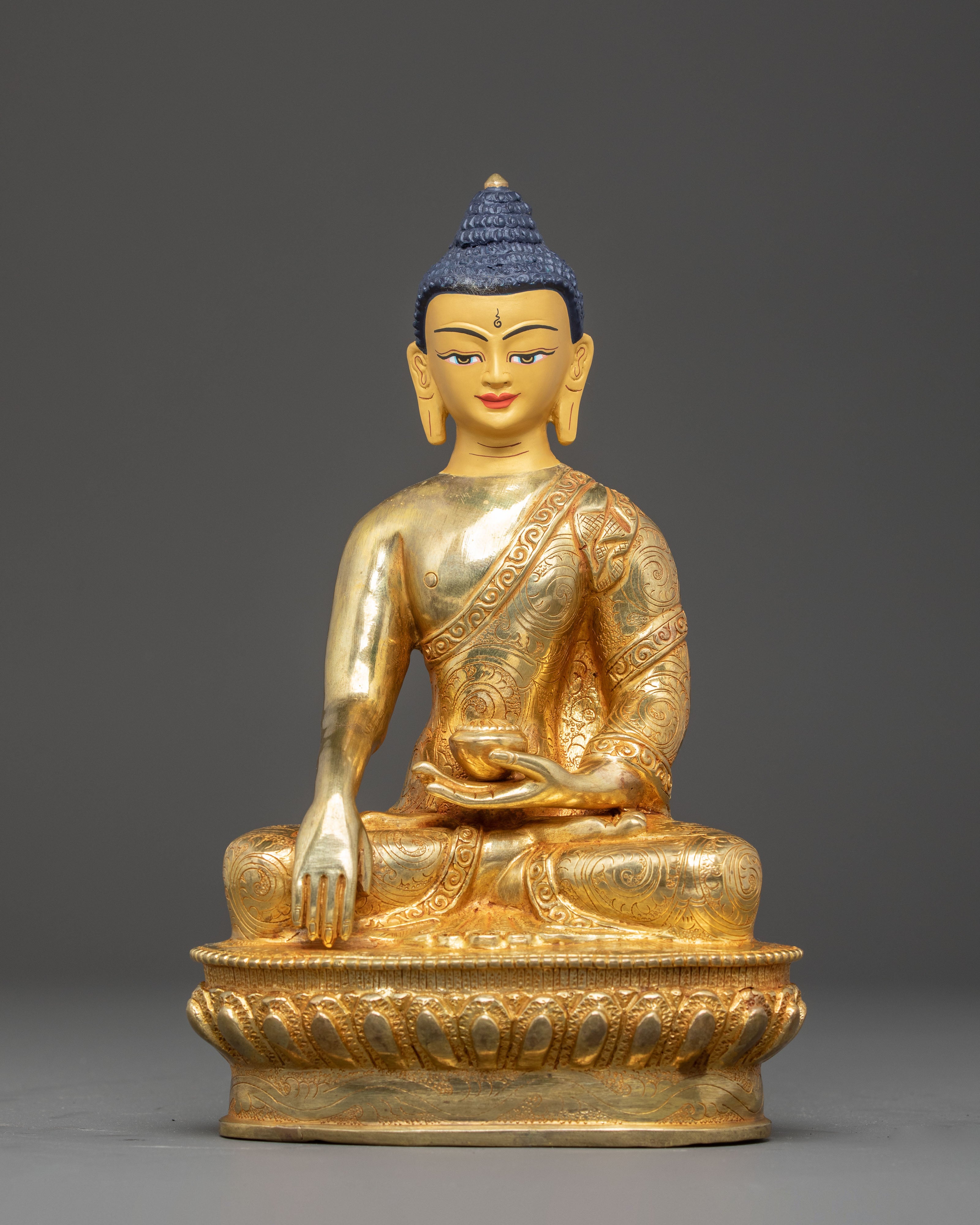 Handmade Sacred Gautama Buddha Copper Statue | Buddhist Decor Figurine