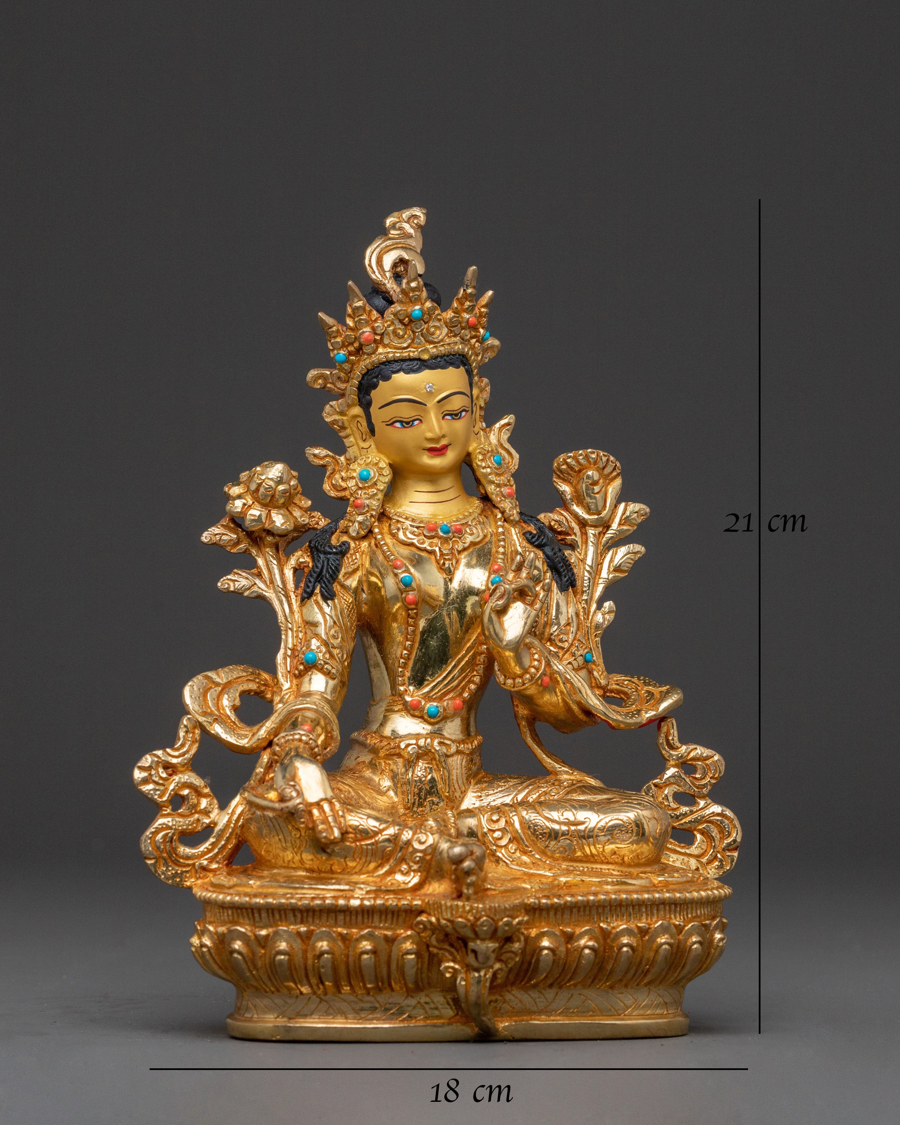 Swift Savior Green Tara Statue | Sacred Altar Decor