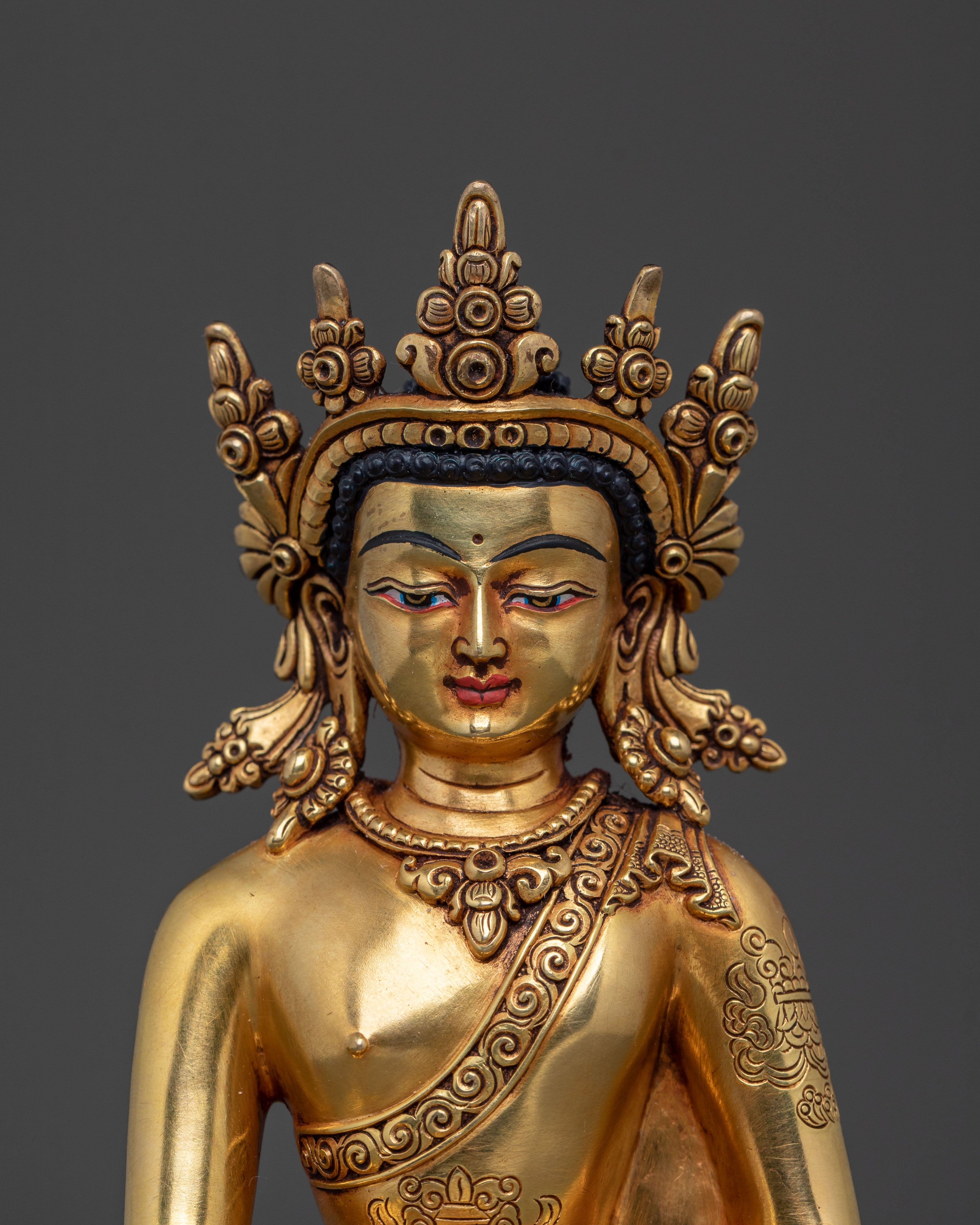 Crown Shakyamuni Spiritual Decor Statue