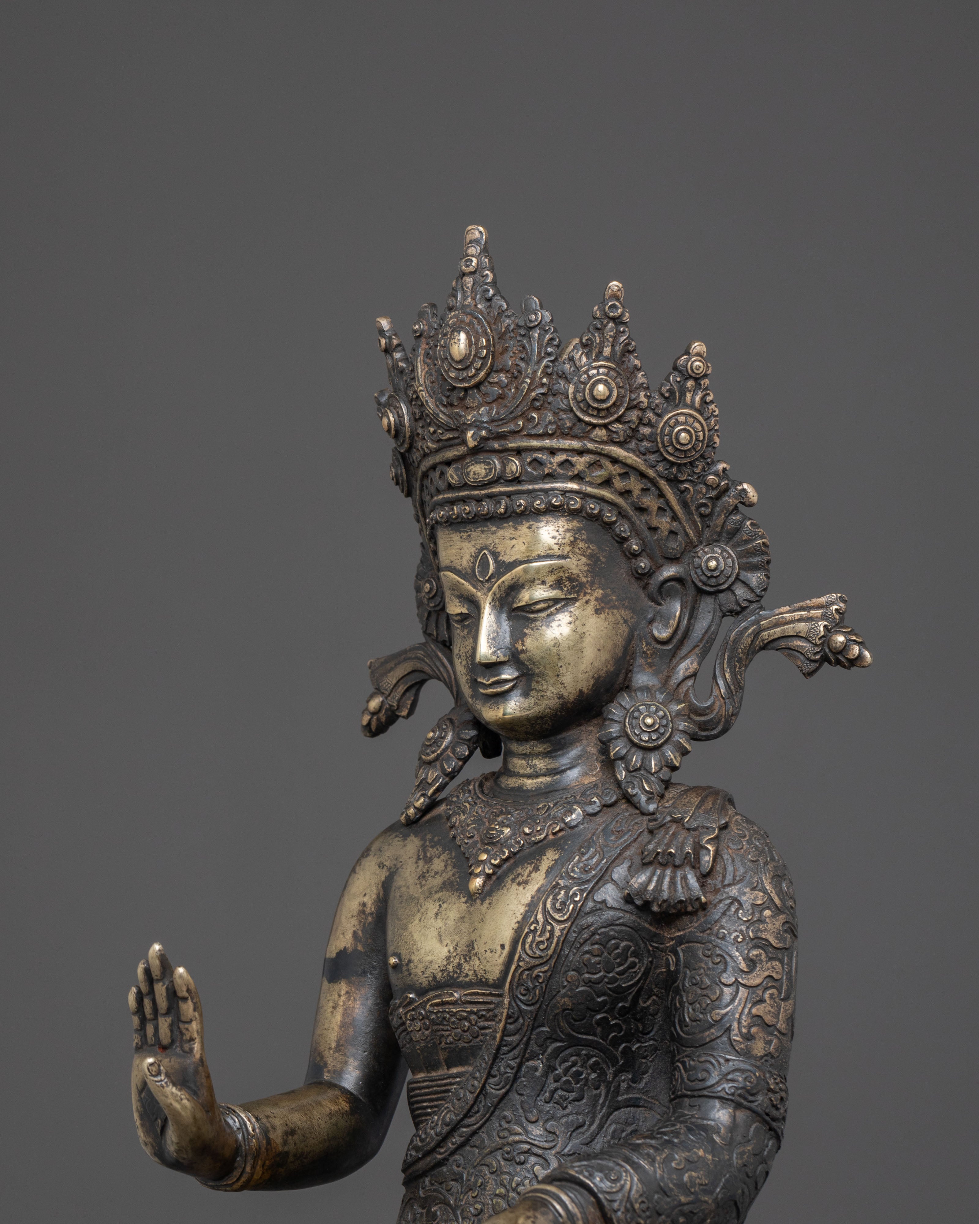 Dipankara Buddha Blessing Statue for Decor