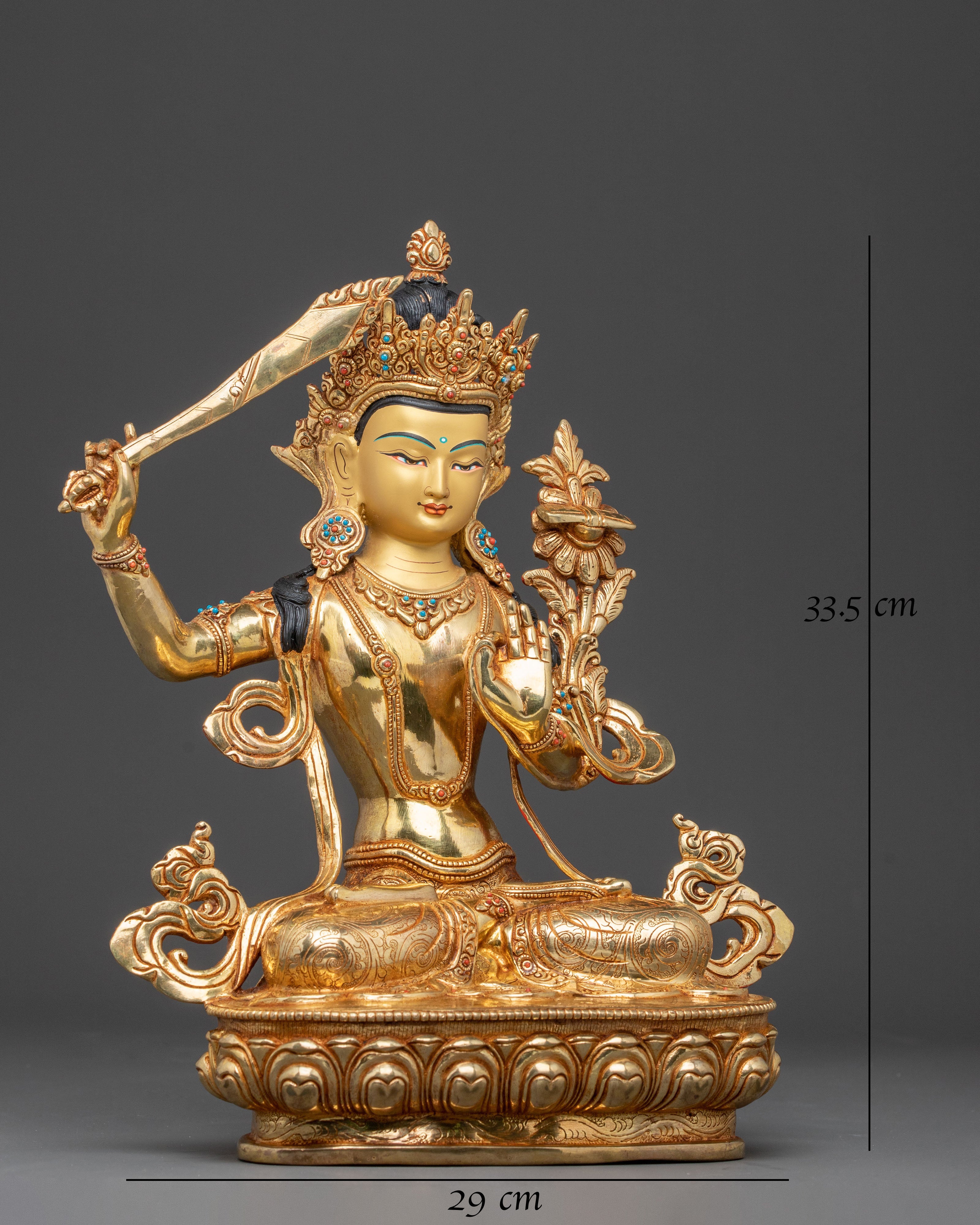 Bodhisattva Manjushri Handcrafted Statue