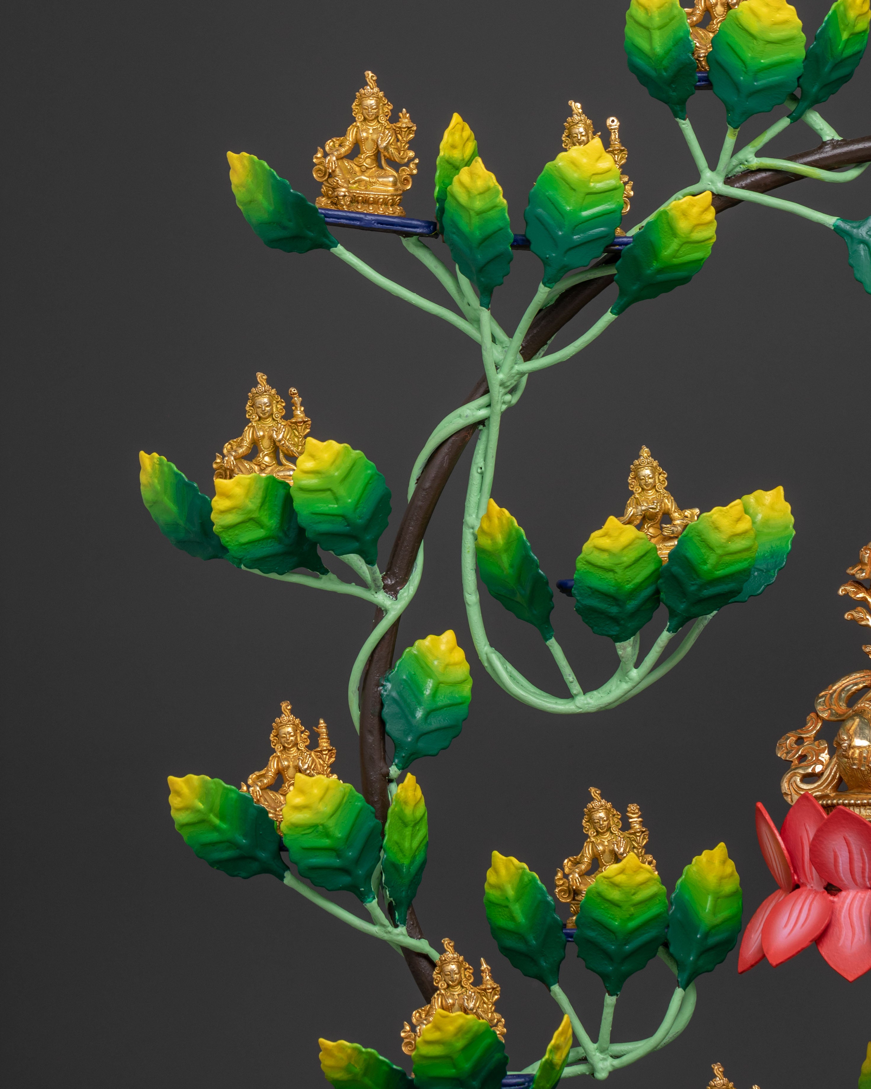 21 Tara Spiritual Statue Set | 24k Gold Gilded Figures