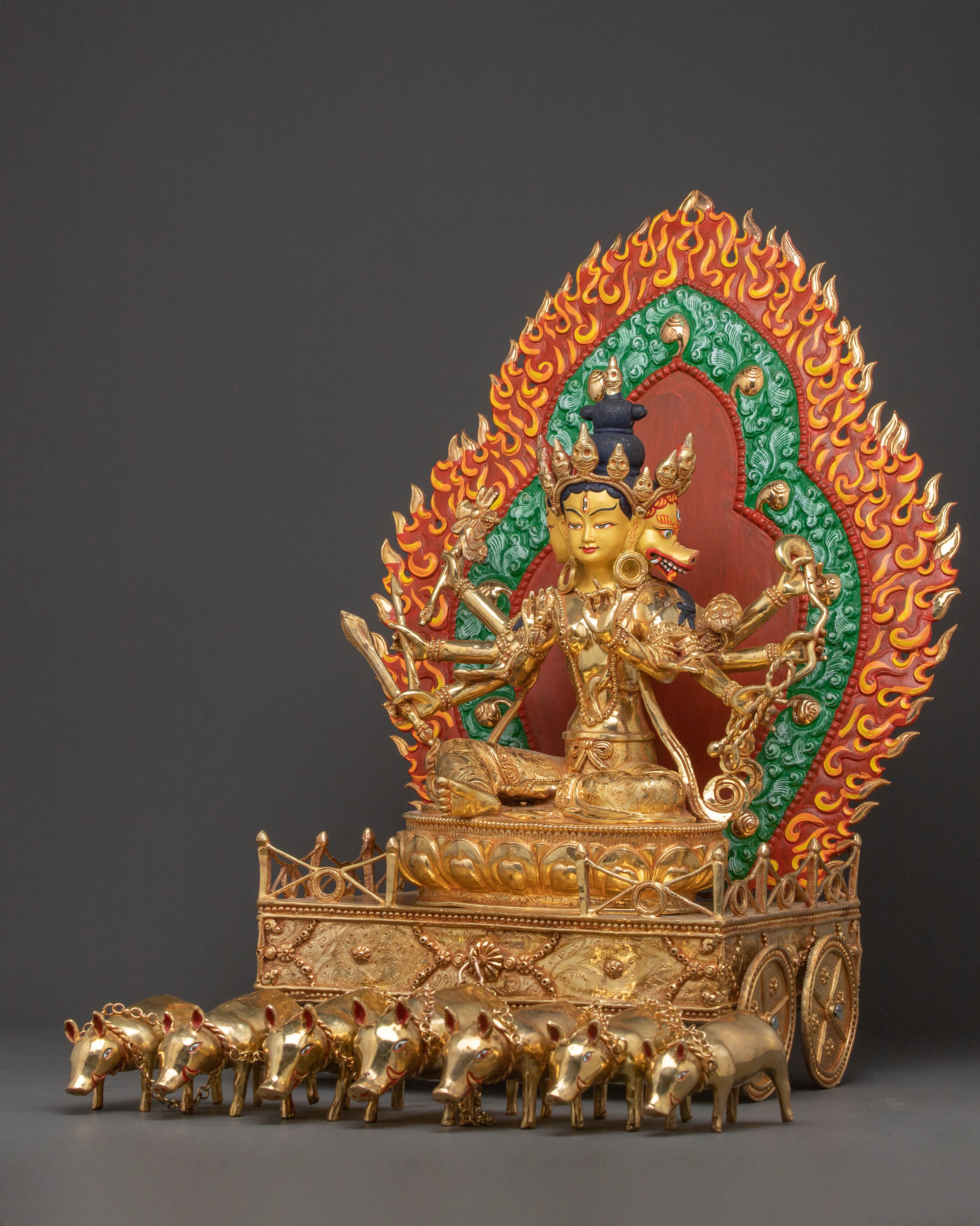 Marici Gold Gilded Sacred Statue - Radiant Protector Art