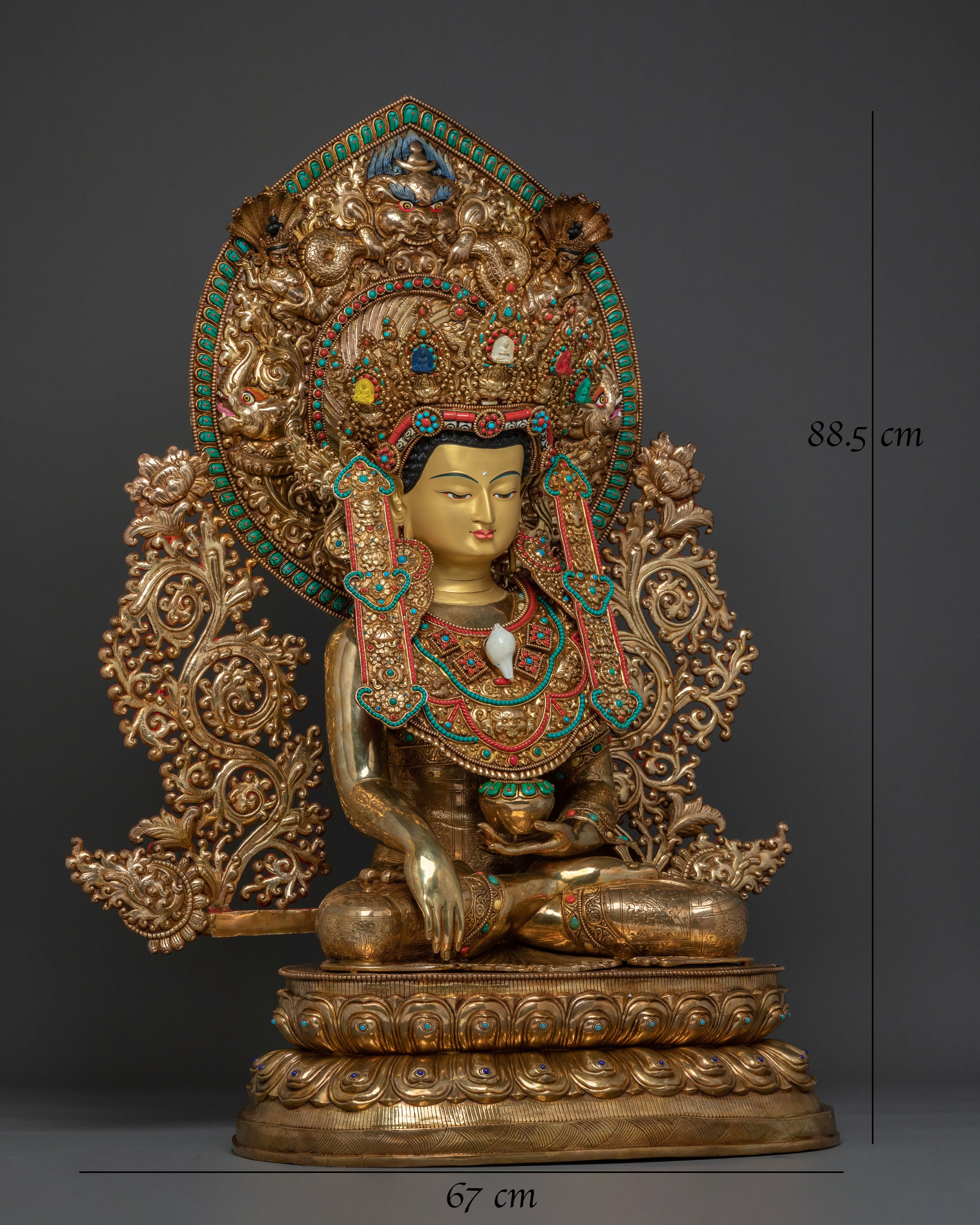 Crowned Buddha of Enlightenment Statue: Sacred Symbol of Wisdom and Awakening