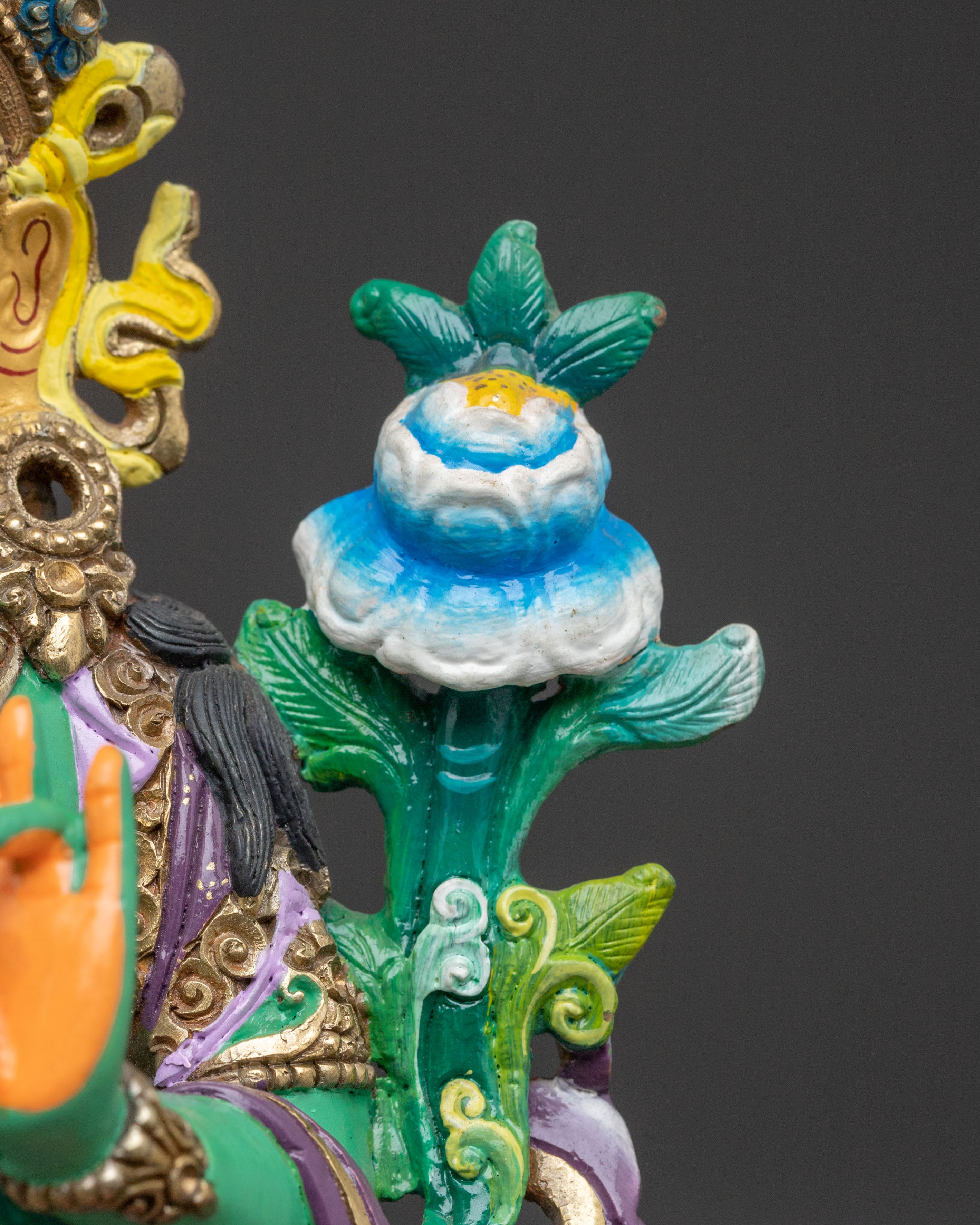 Green Tara Swift Compassion Statue | Hand-Gilded Copper