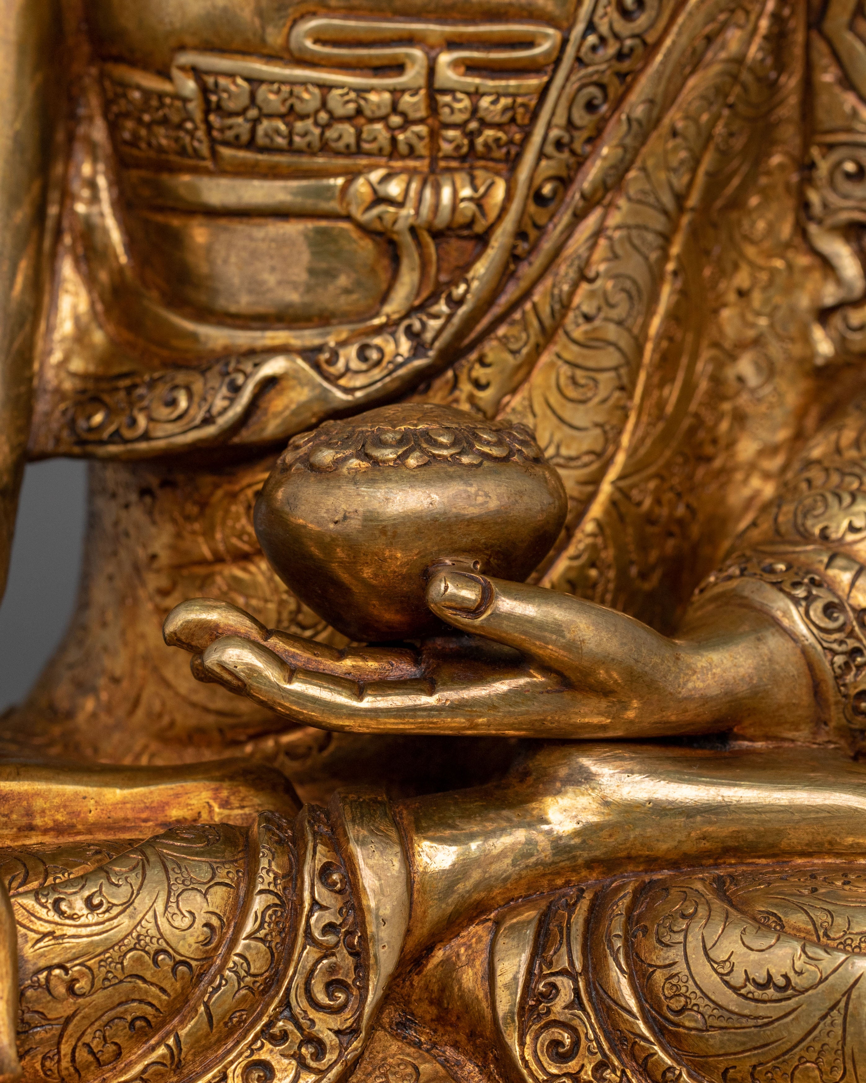 Hand-Carved Shakyamuni Buddha Statue | Home Decor