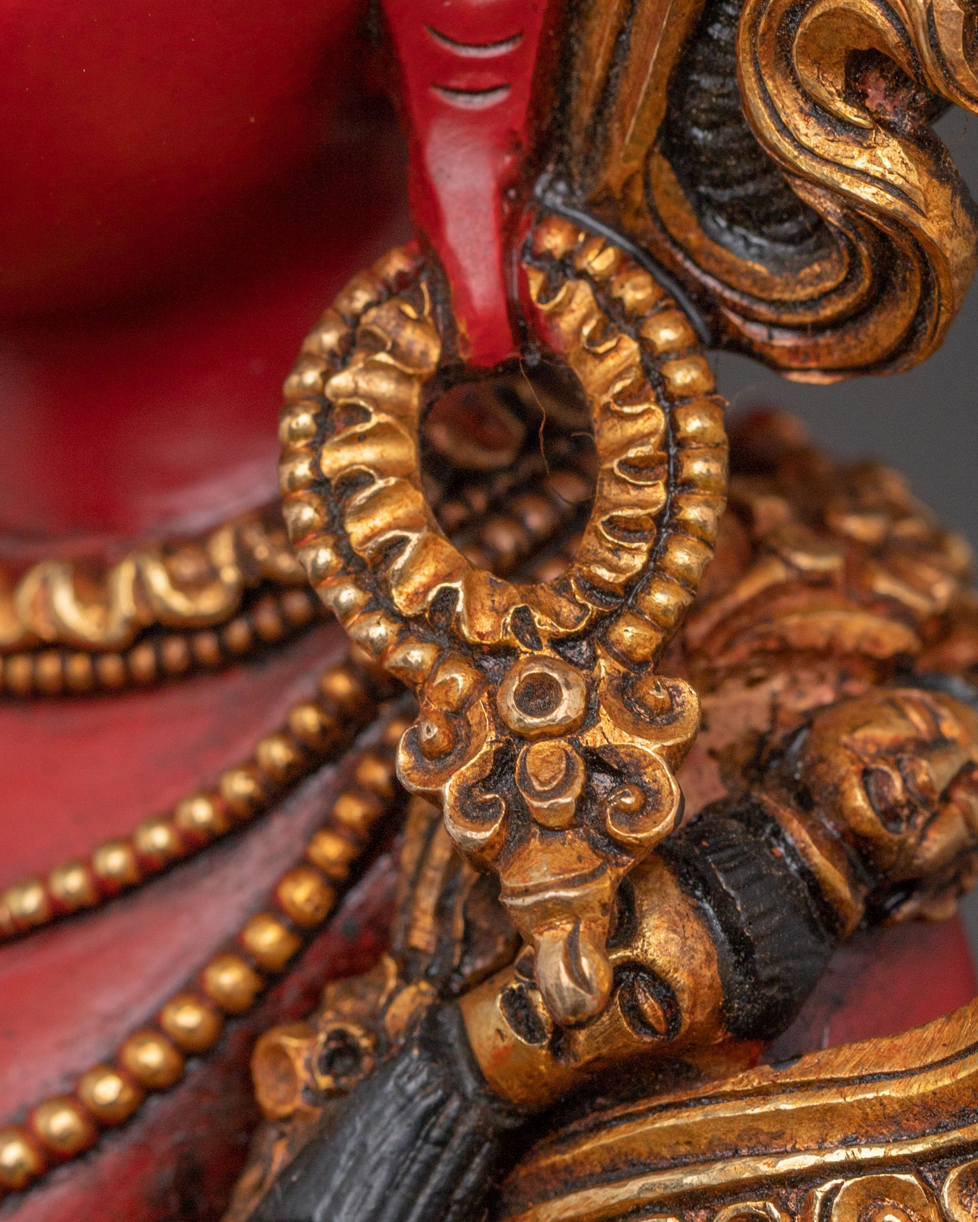 Buddhist Deity Dorje Phagmo Statue | Radiant 24K Gold Gilded Statue