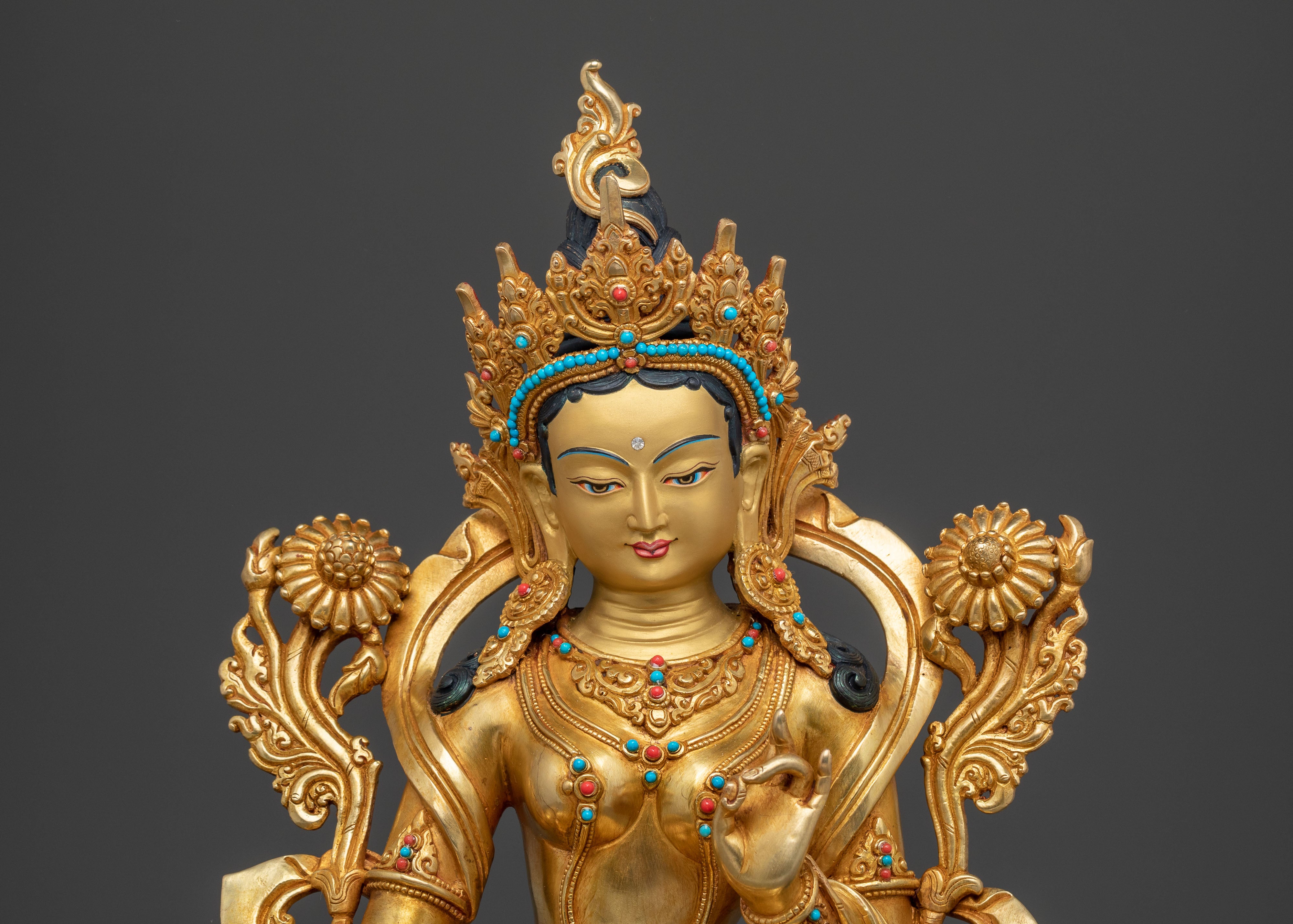 Green Tara Mother Figure: Buddhist Statue