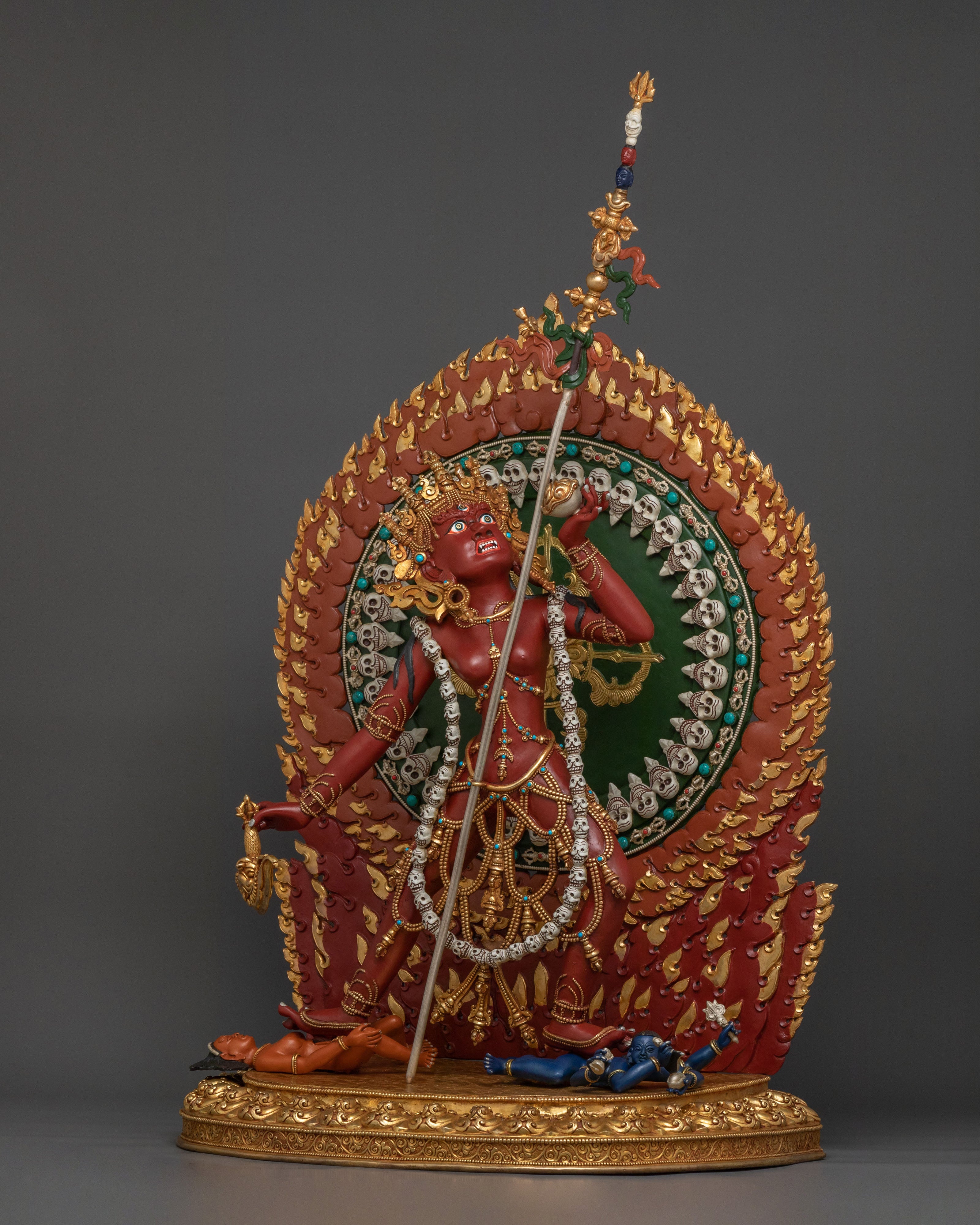 Handcrafted Wrathful Vajrayogini Statue | Tibetan Buddhist Dakini Sculpture