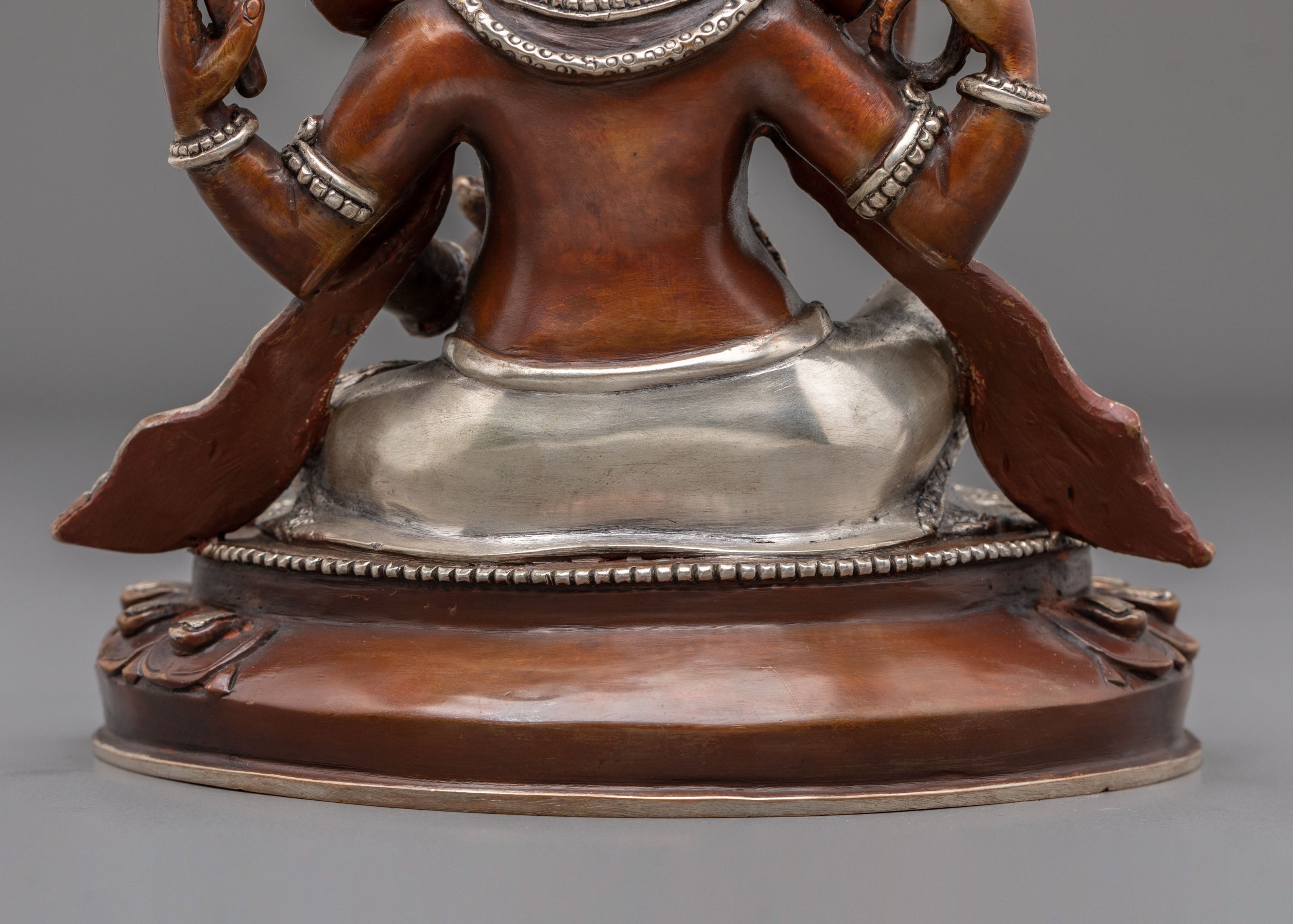 God Ganesh Statue | Oxidized Figurine with Silver Plating
