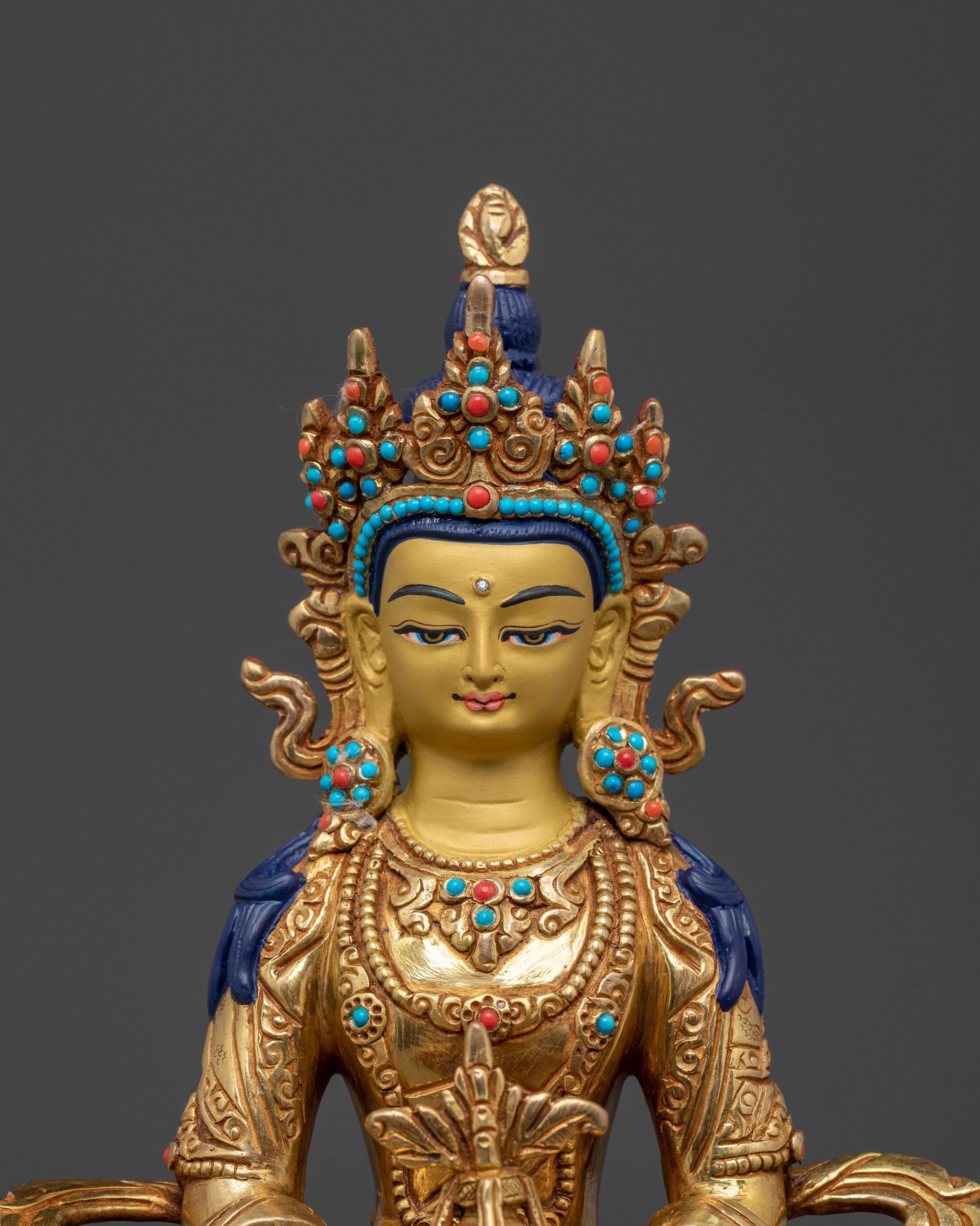 Handcrafted Amitayus Statue: Buddhist Home Decor
