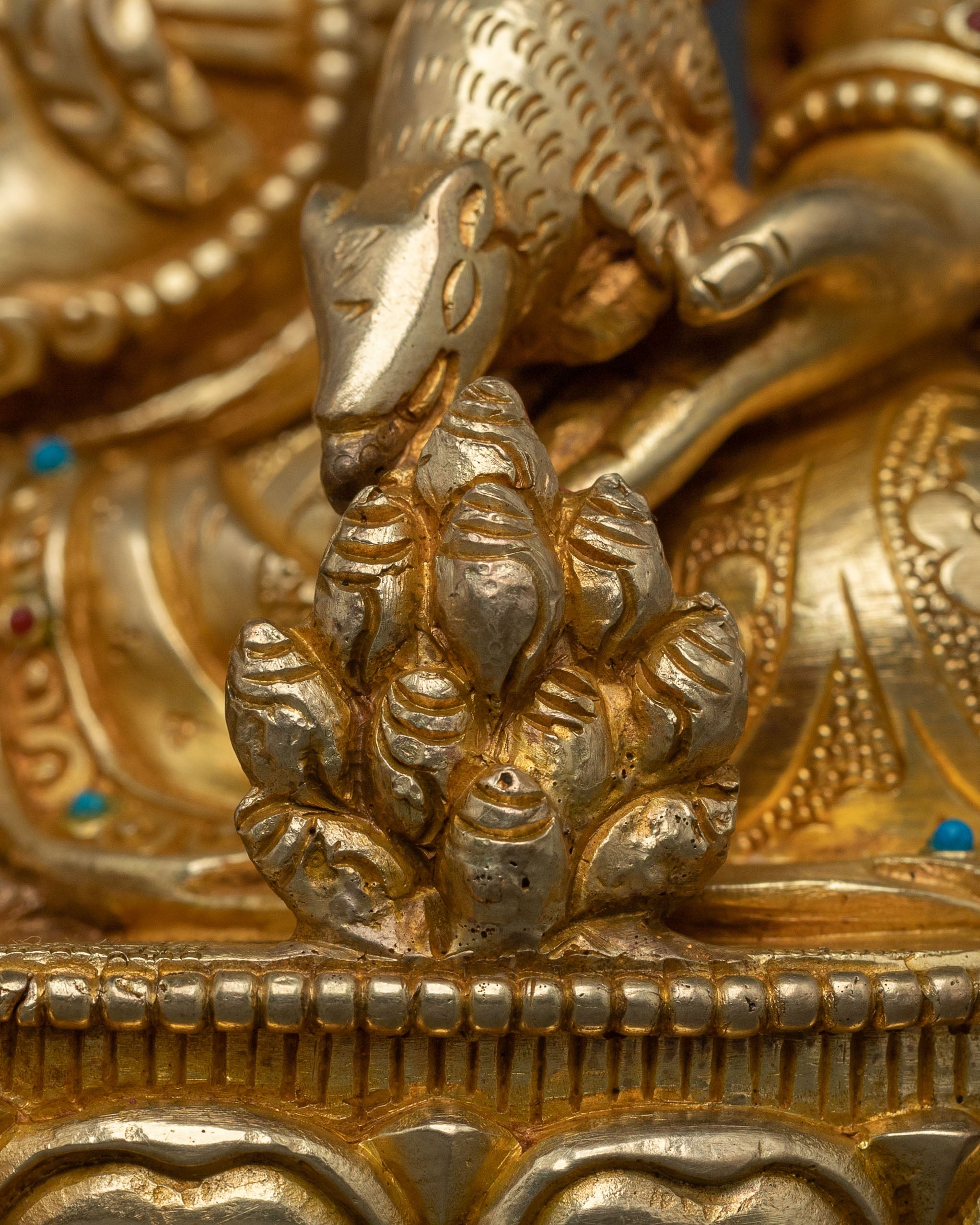 Dzambhala Wealth Deity Handcrafted Statue