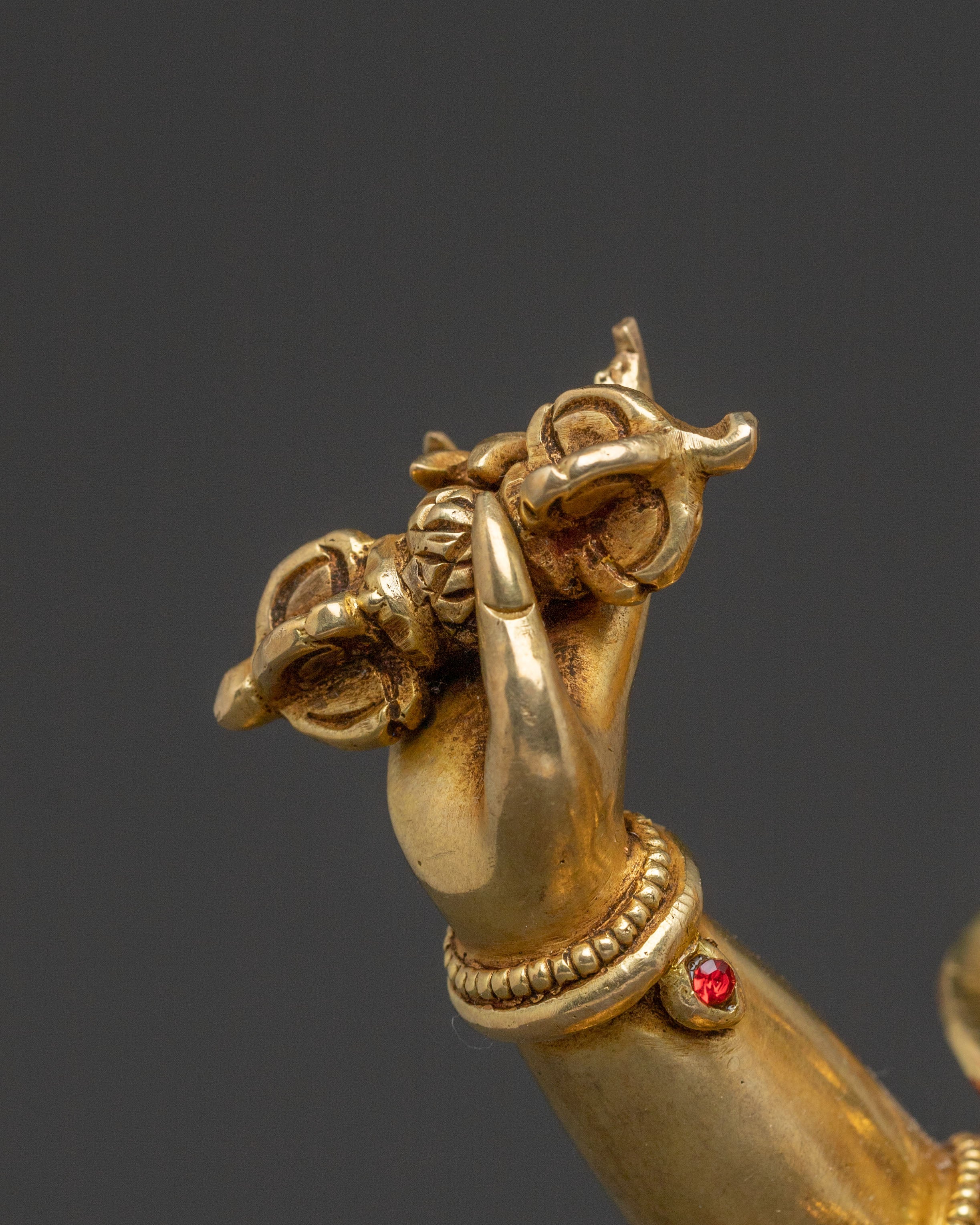 Guardian Vajrapani Golden Statue – Gilded Copper Masterpiece