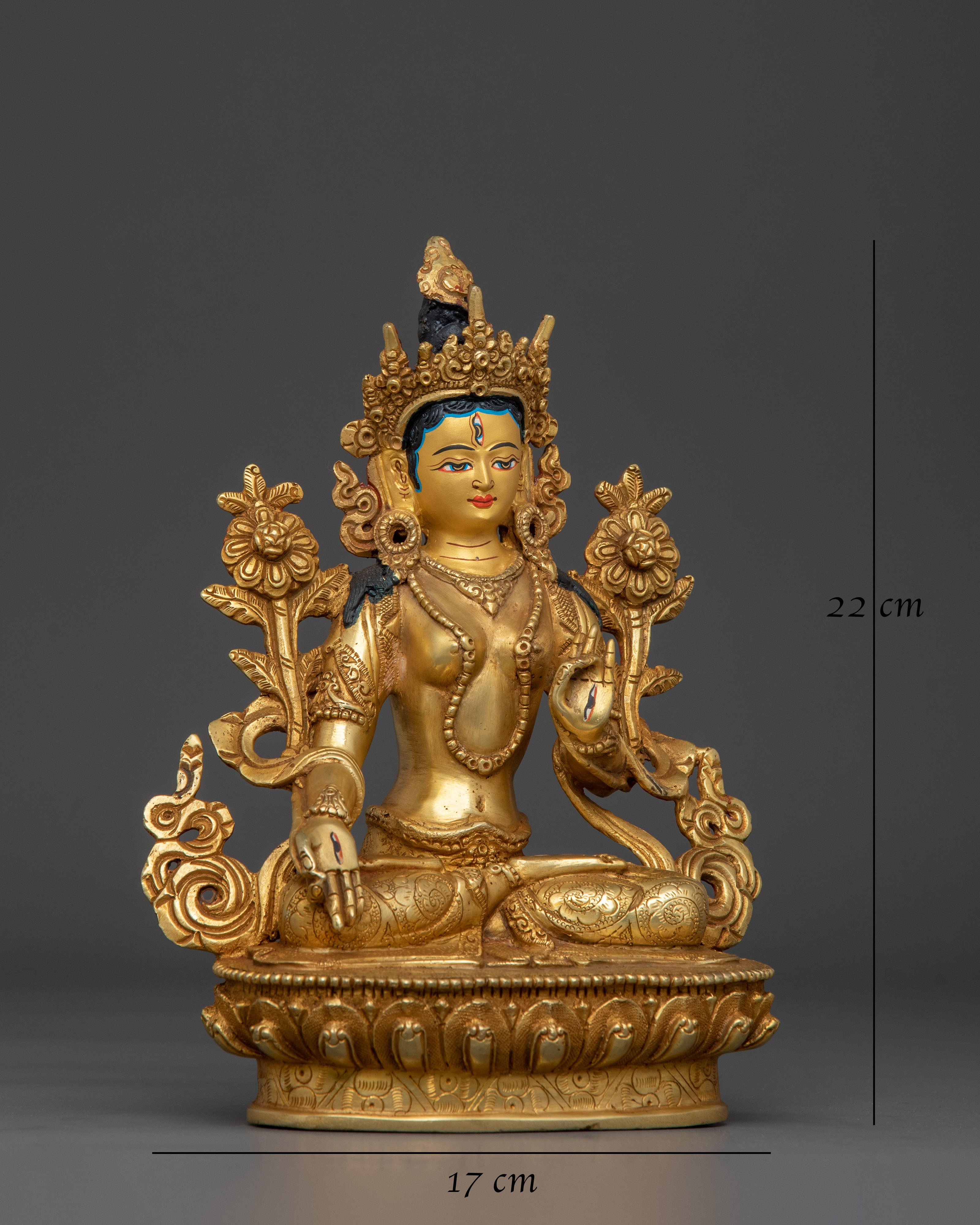 Handcrafted White Tara Statue | Tibetan Buddhist Goddess