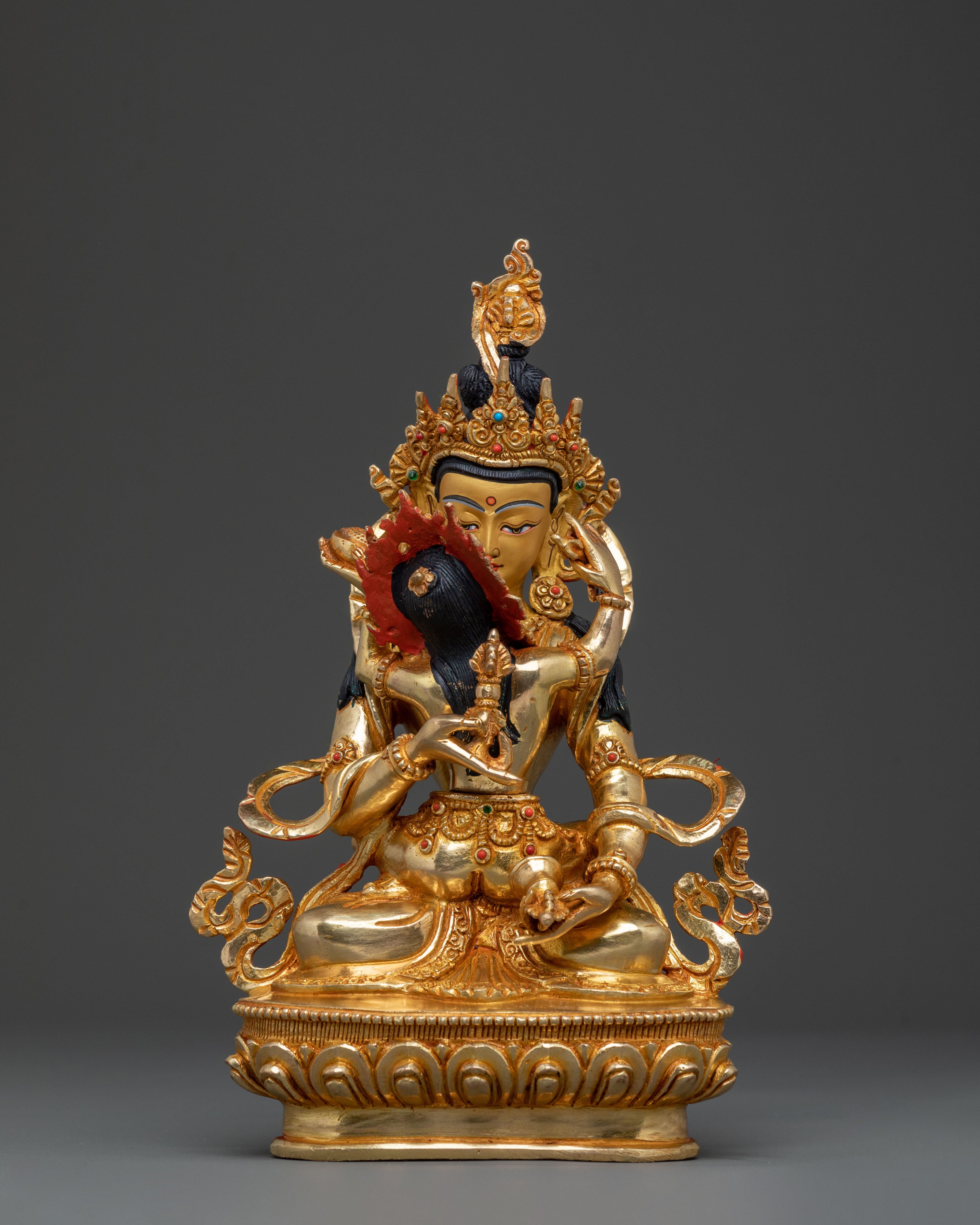 Vajrasattva Sculpture with Vajragarvi | Sacred Union of Purification