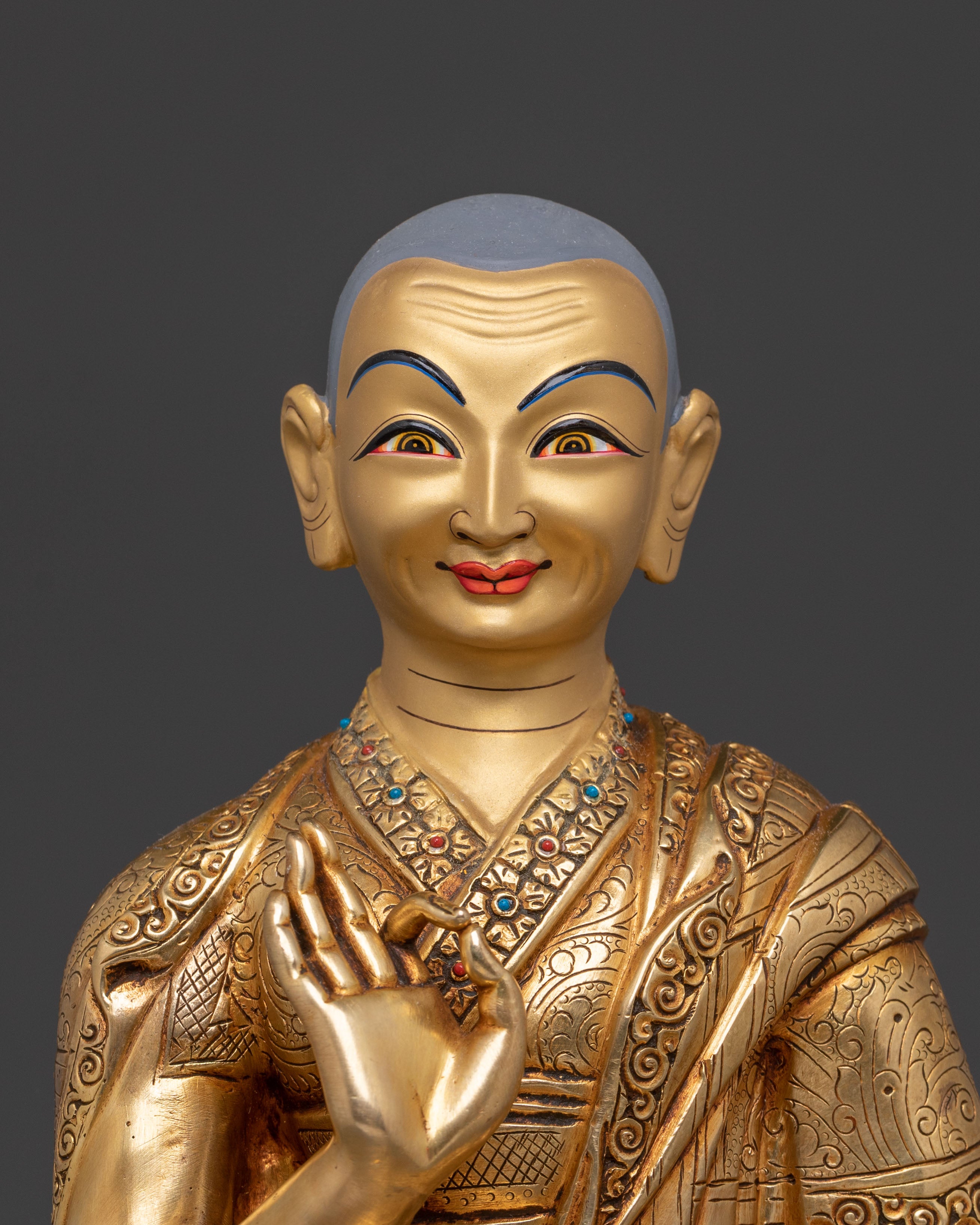 Tsongkhapa Sacred Statue with Disciples | Spiritual Icons
