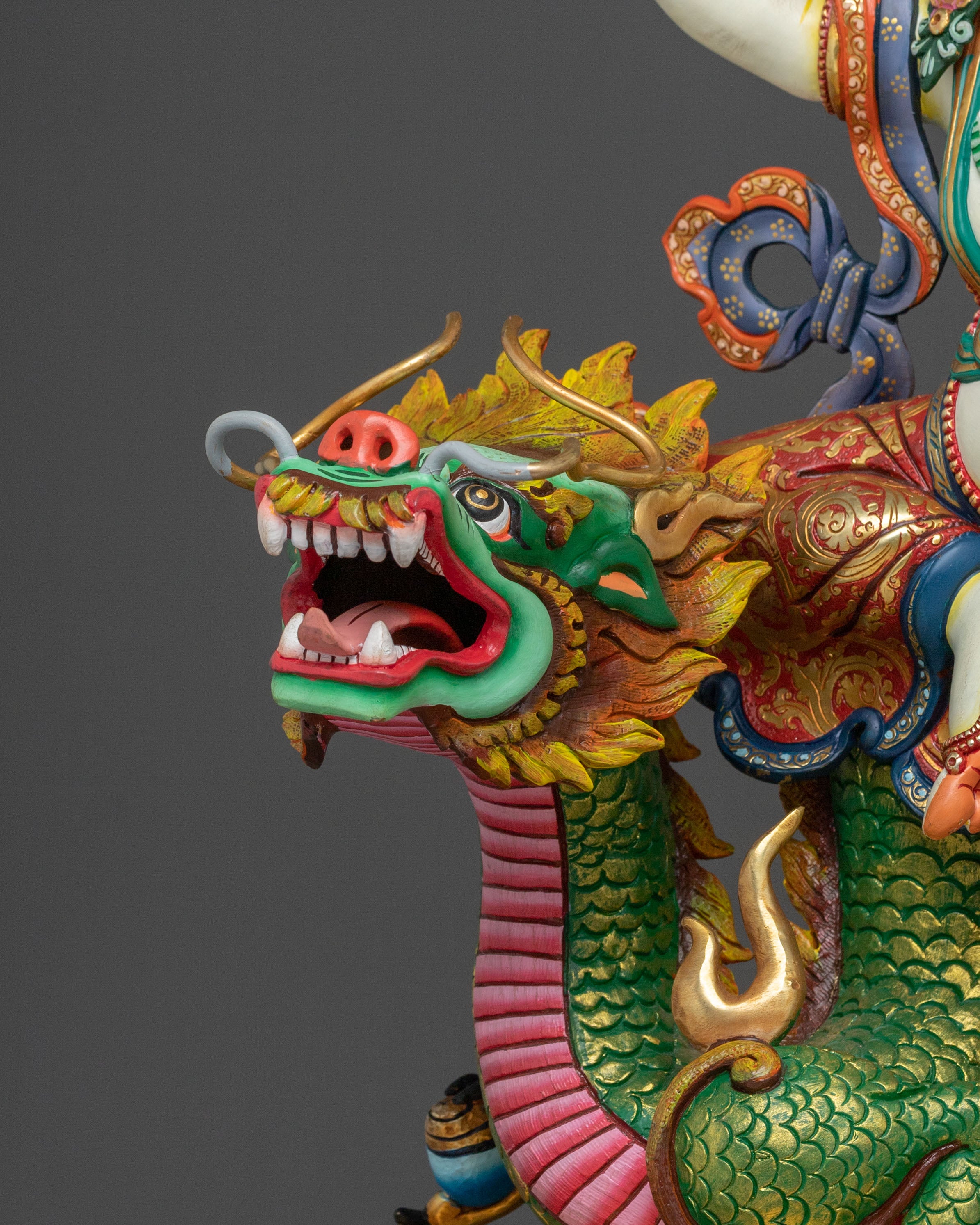 White Dzambhala Sacred Figurine | Symbol of Prosperity