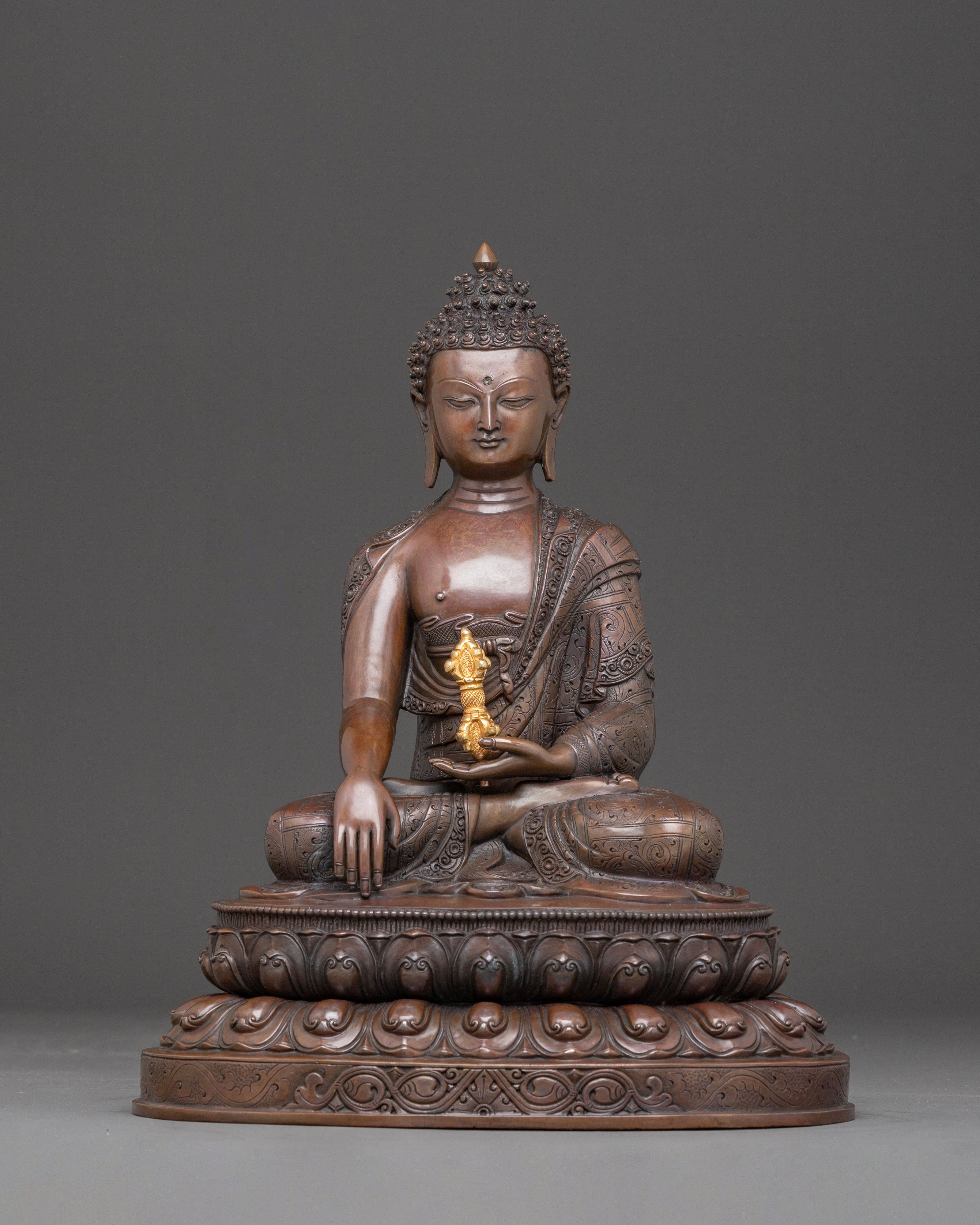 Spiritual Icon Mitrugpa Statue | Oxidized Copper Sculpture
