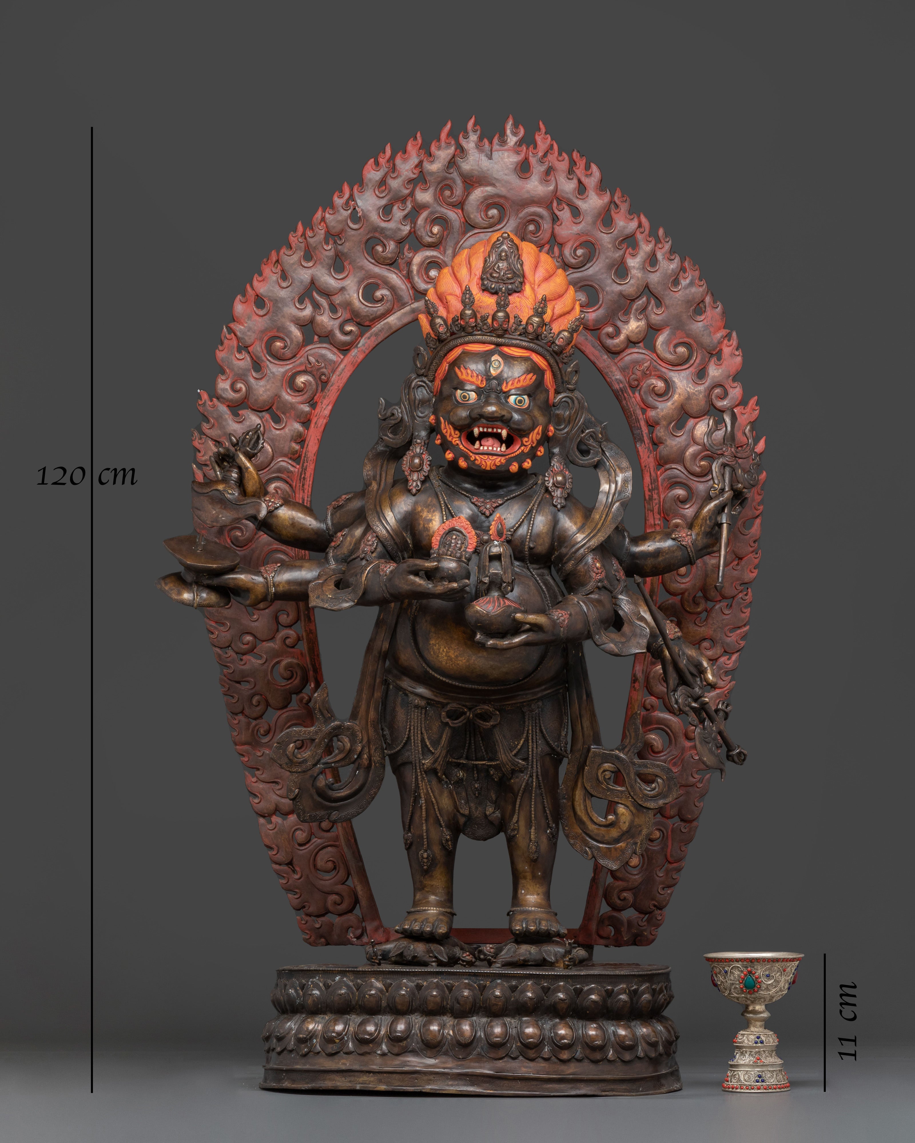 White Mahakala Statue | Tibetan Buddhist Protector