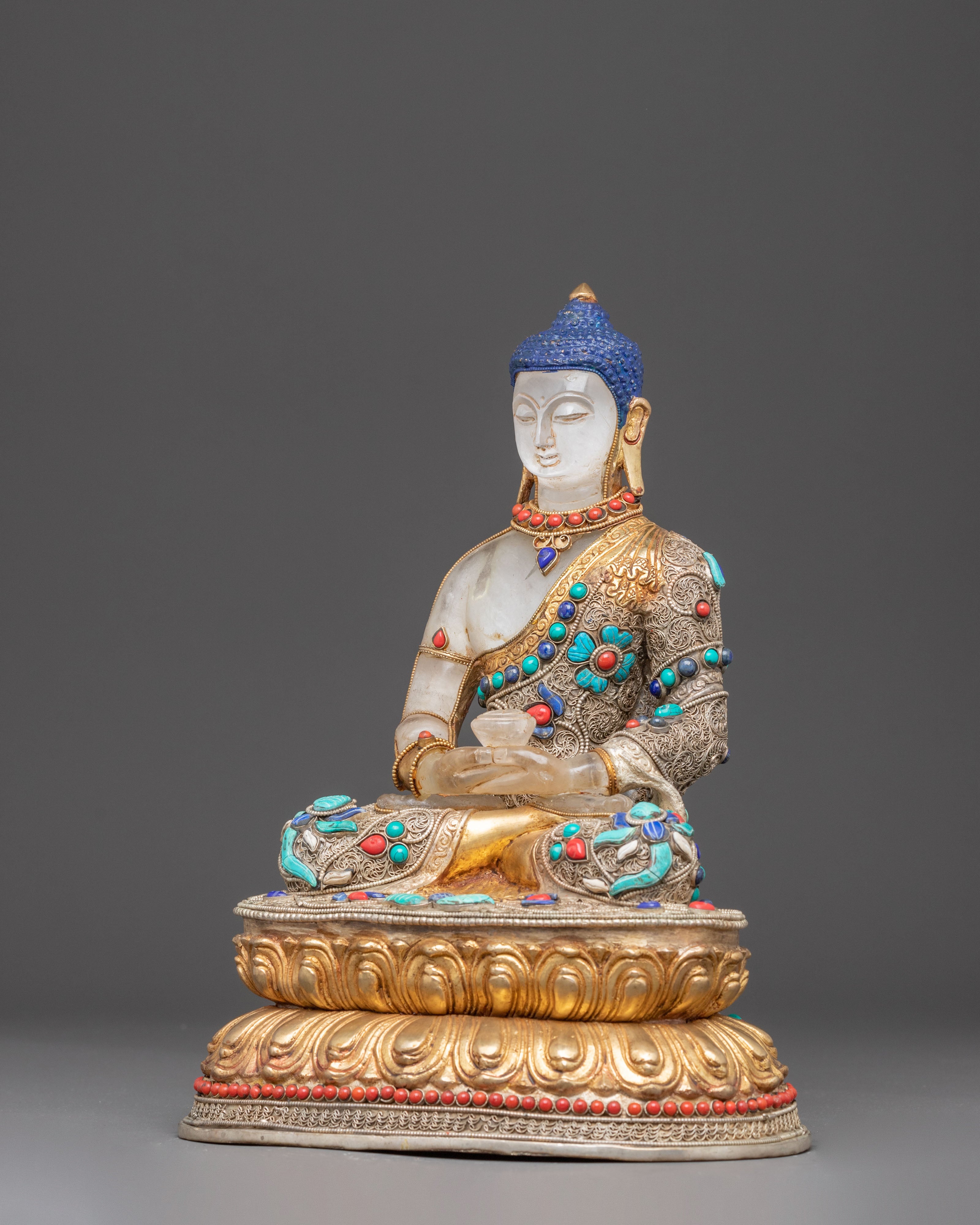 Crystal Statue of Buddha Amitabha | Infinite Light of Enlightenment