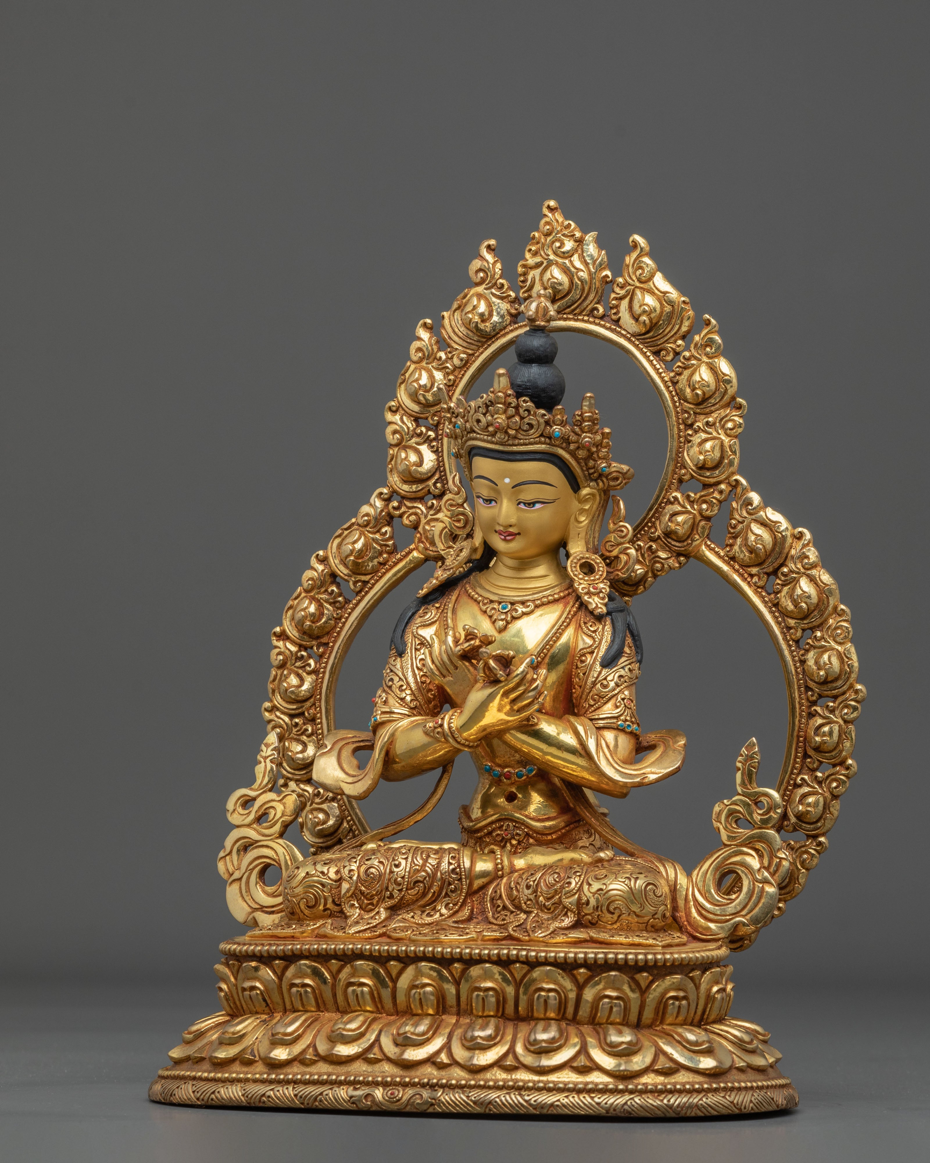 Vajradhara Statue | 24K Gold Gilded Sacred Figurine