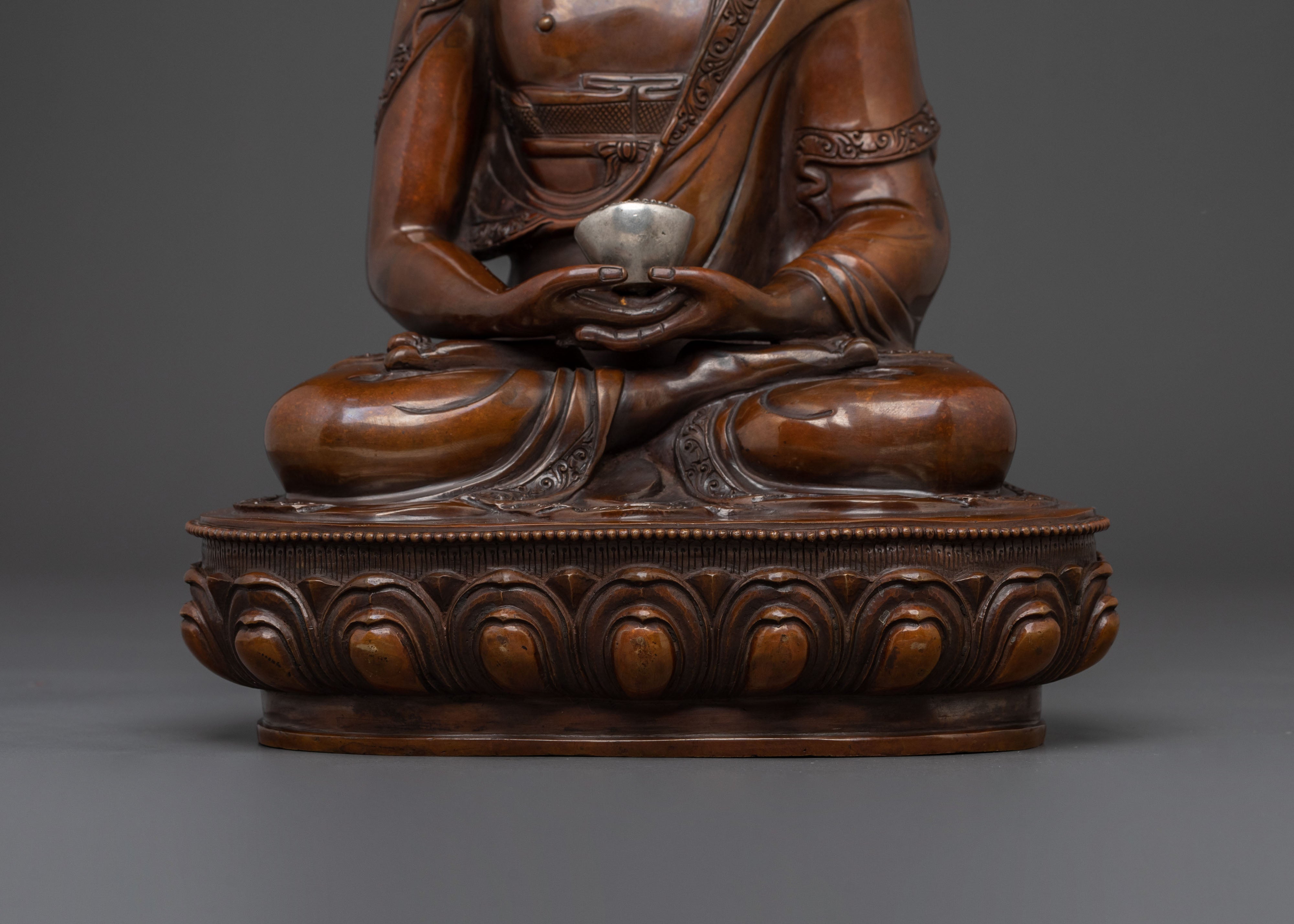 Guardian Amitabha Buddha Statue | Oxidized Copper Body