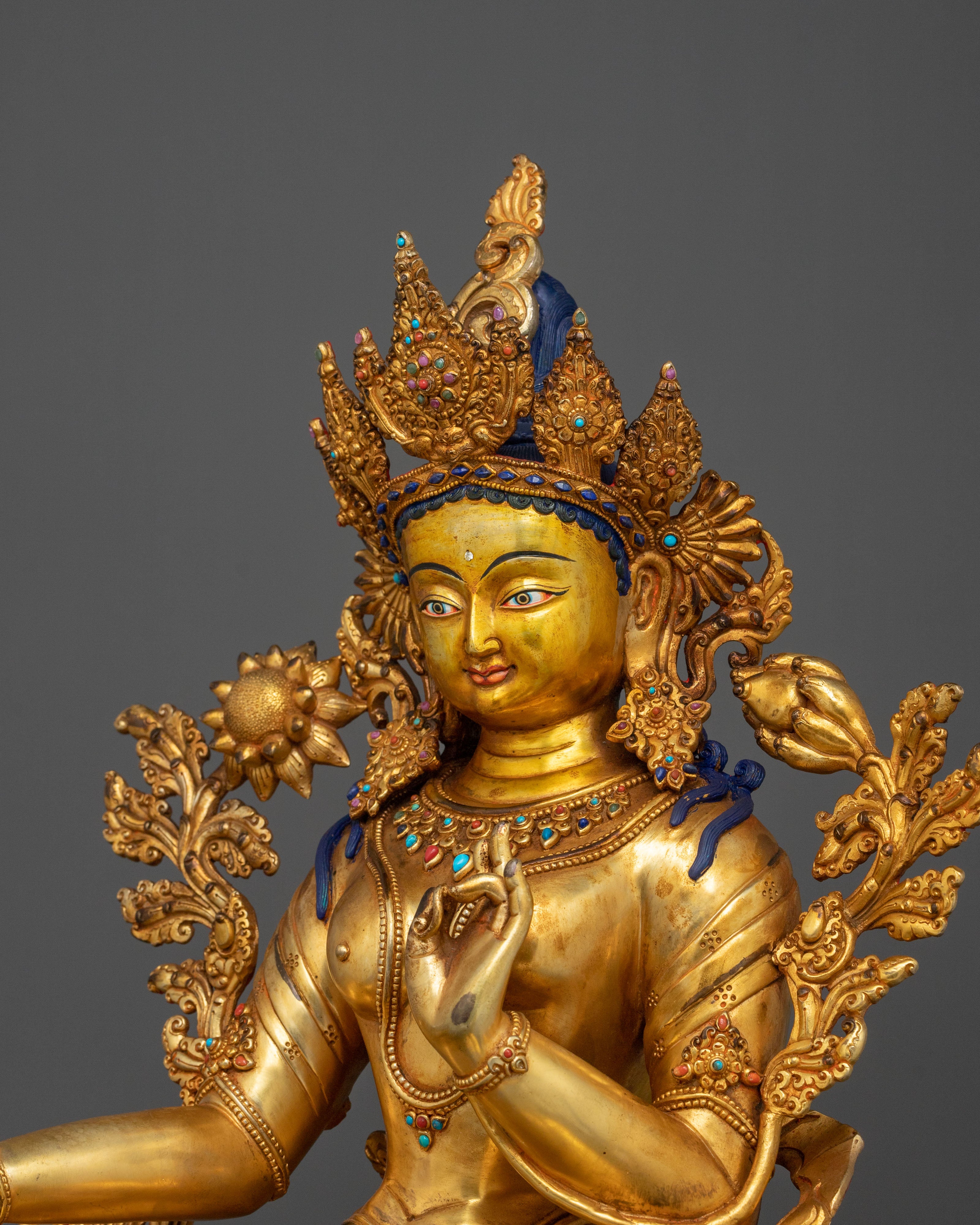Green Tara Sacred Statue | Tibetan Goddess