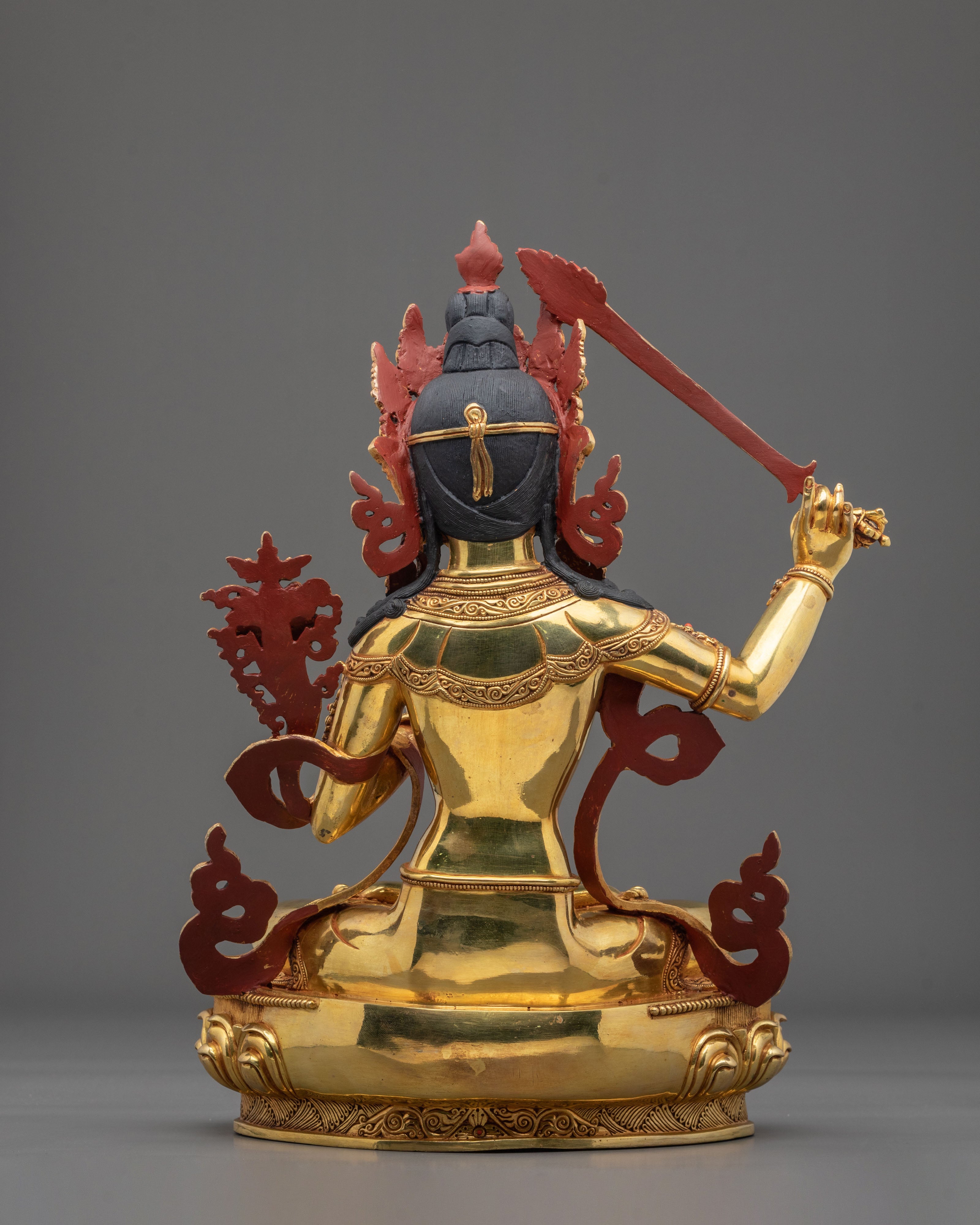 Manjushri Statue | Tibetan Bodhisattva Sacred Figurine