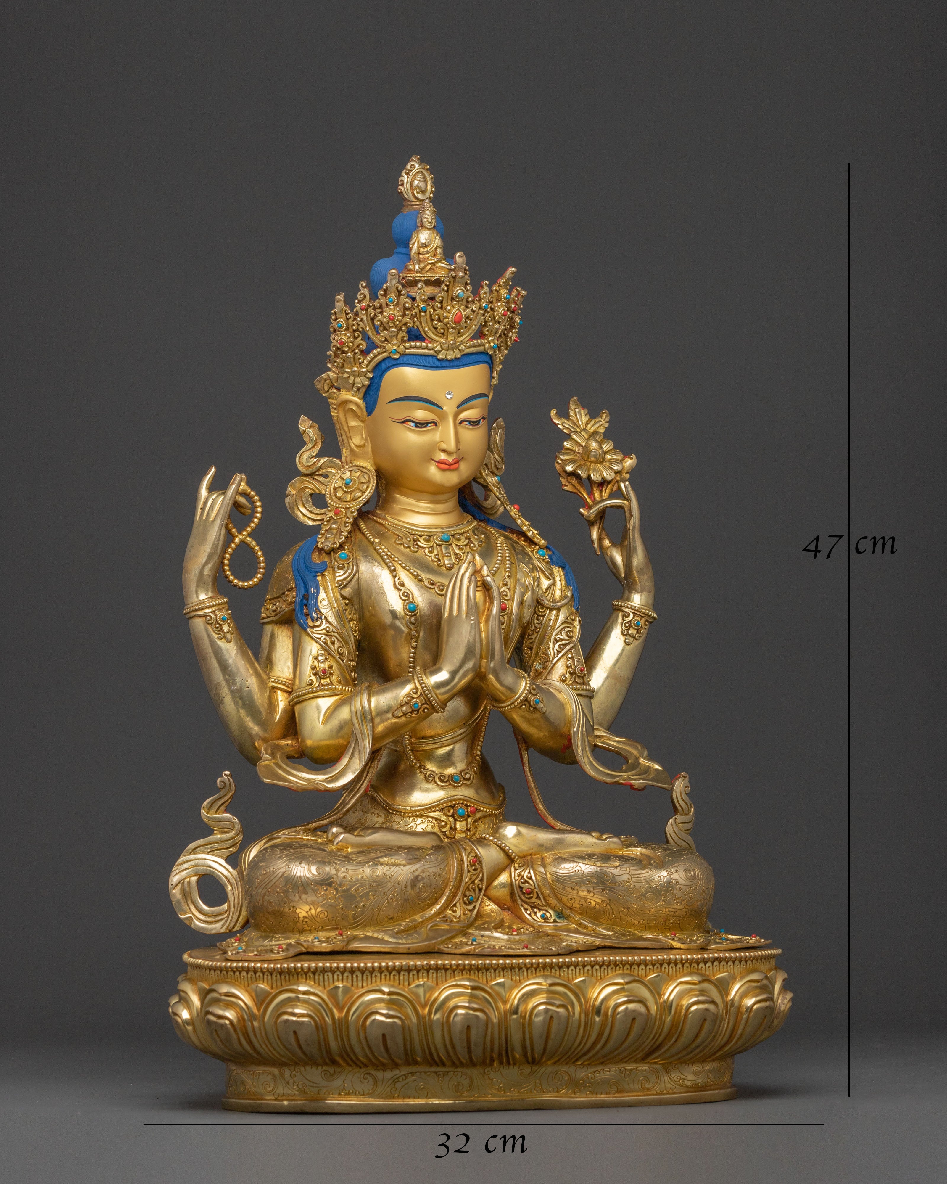 Avalokiteshvara Compassion Statue | Spiritual Figurine