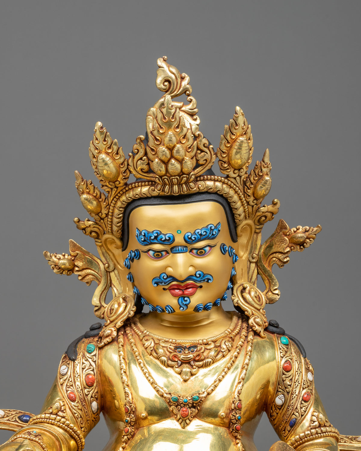 Dzambhala Figurine on Throne | (121.5cm Tall) Wealth God Figurine