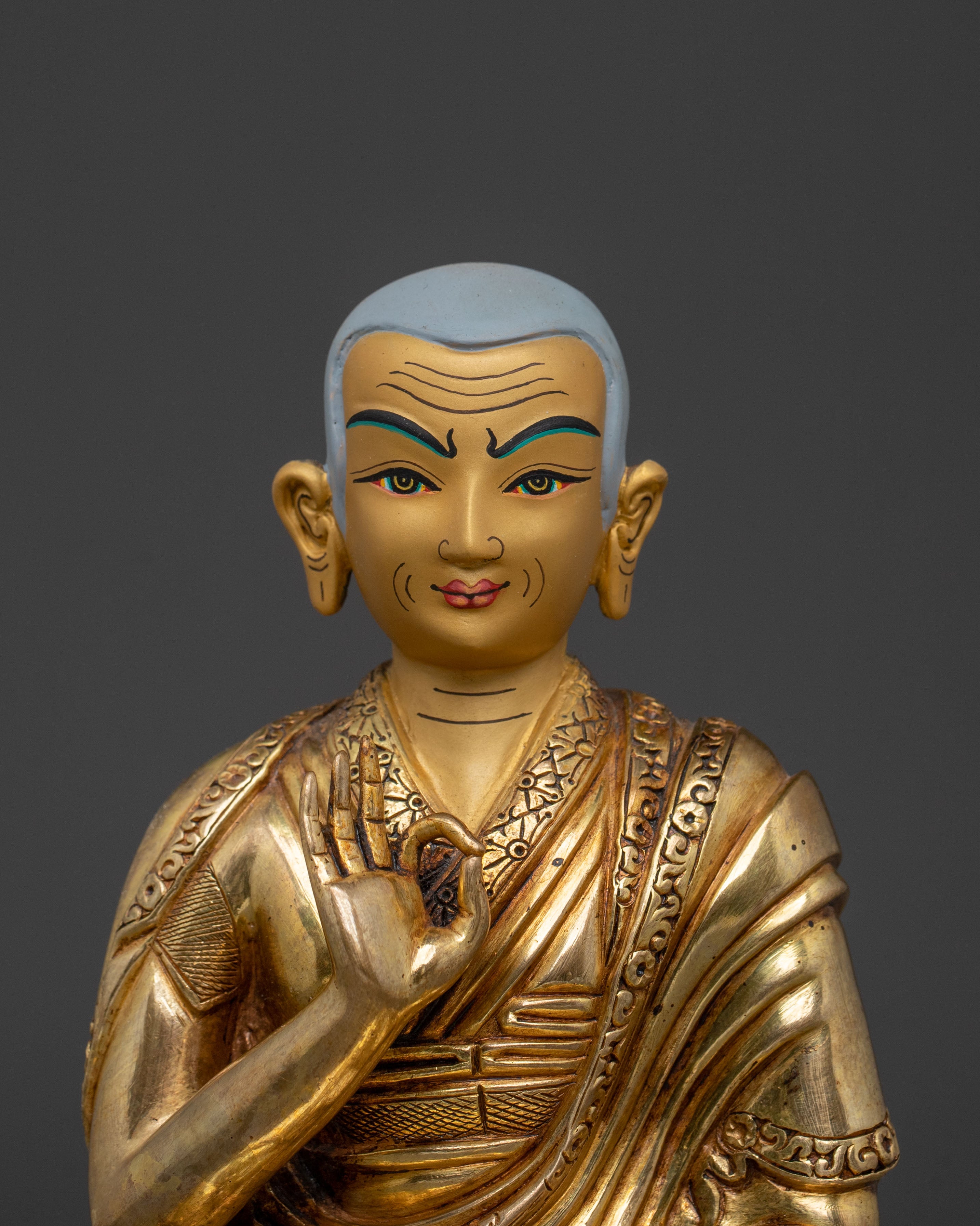 Tsongkhapa Divine Sculpture with Disciples | Symbol of Wisdom