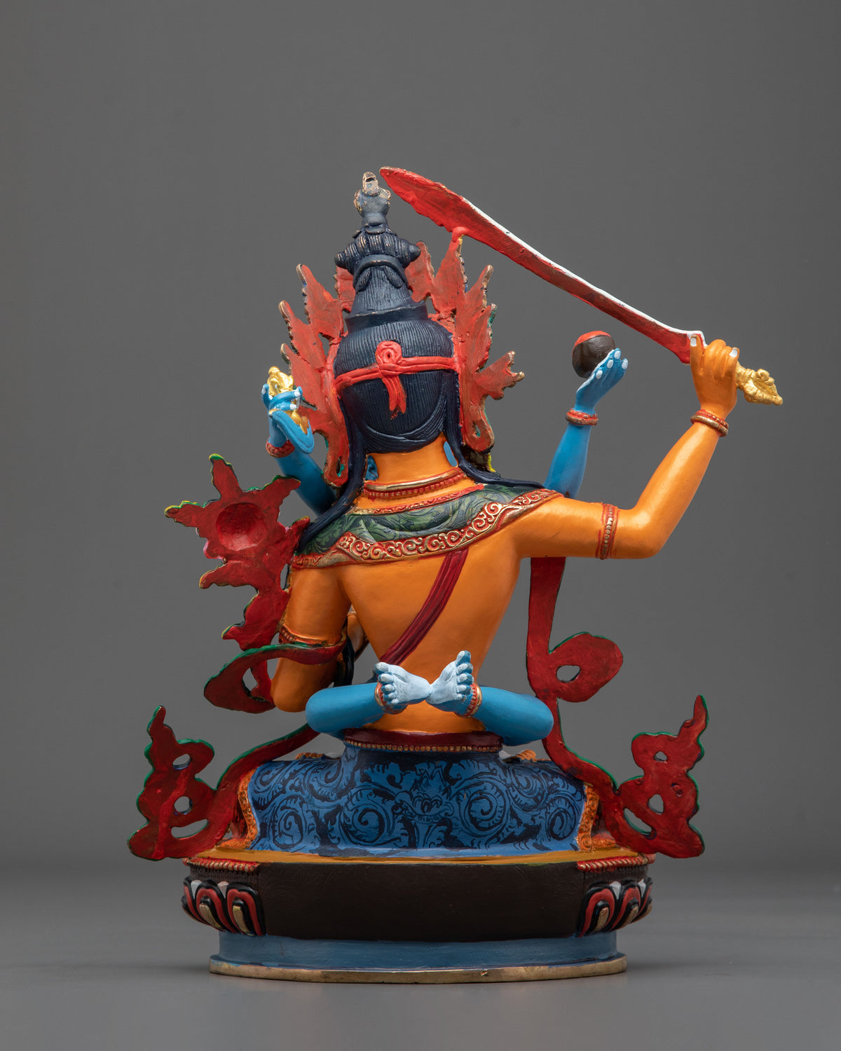 Manjushri Statue With Consort | Copper Figurine