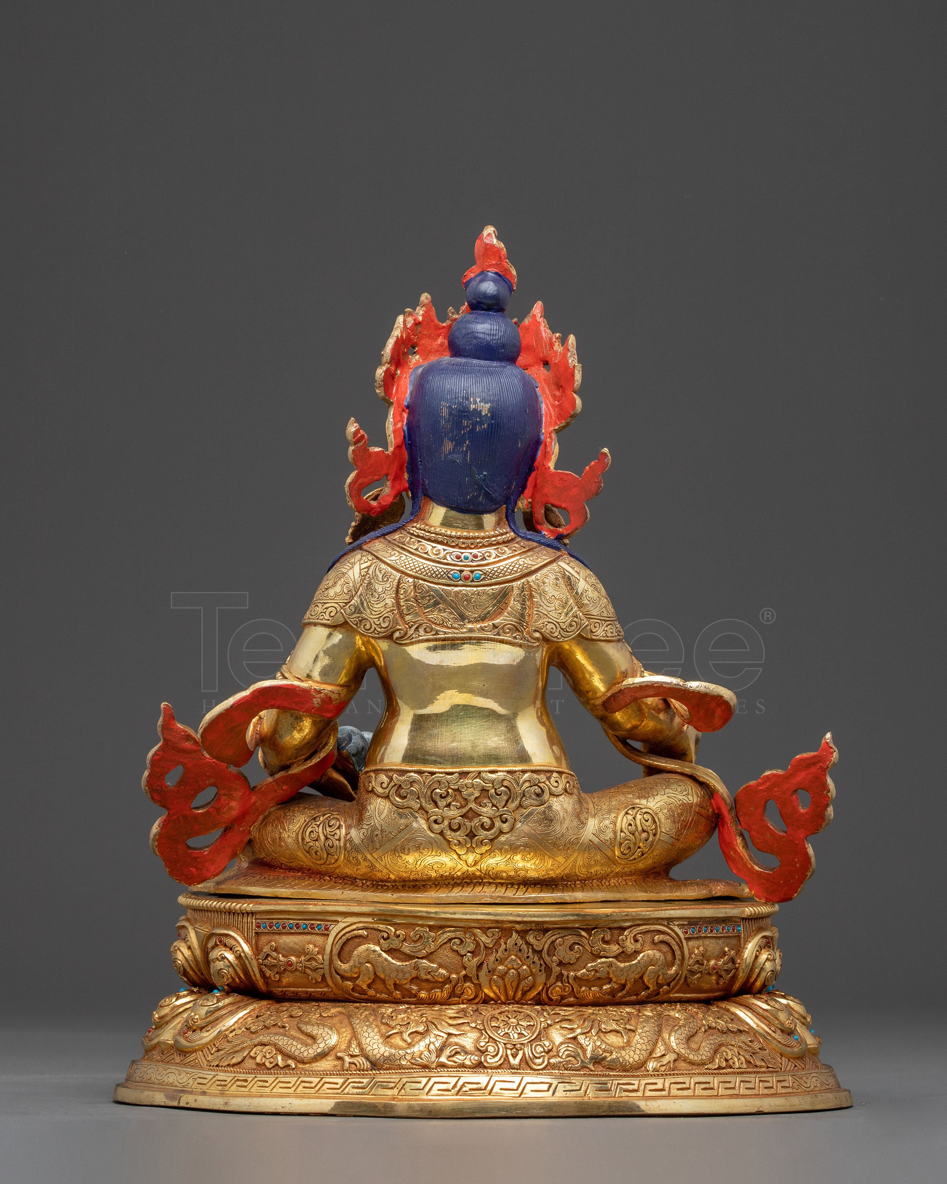 Handcrafted Dzambhala Golden Statue | Buddhist God of Wealth