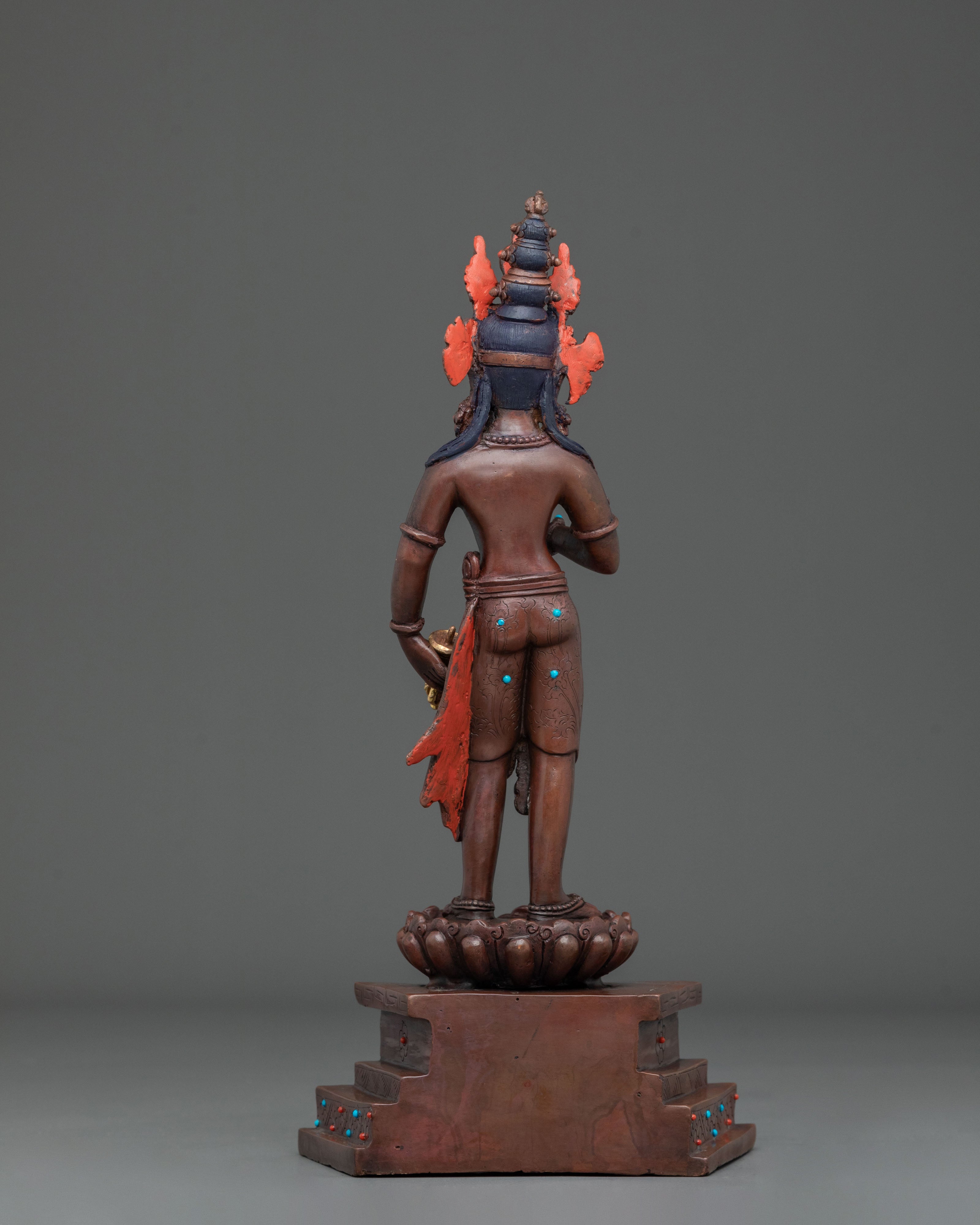 Peaceful Vajrapani Oxidized Statue | Tibetan Buddhist Guardian